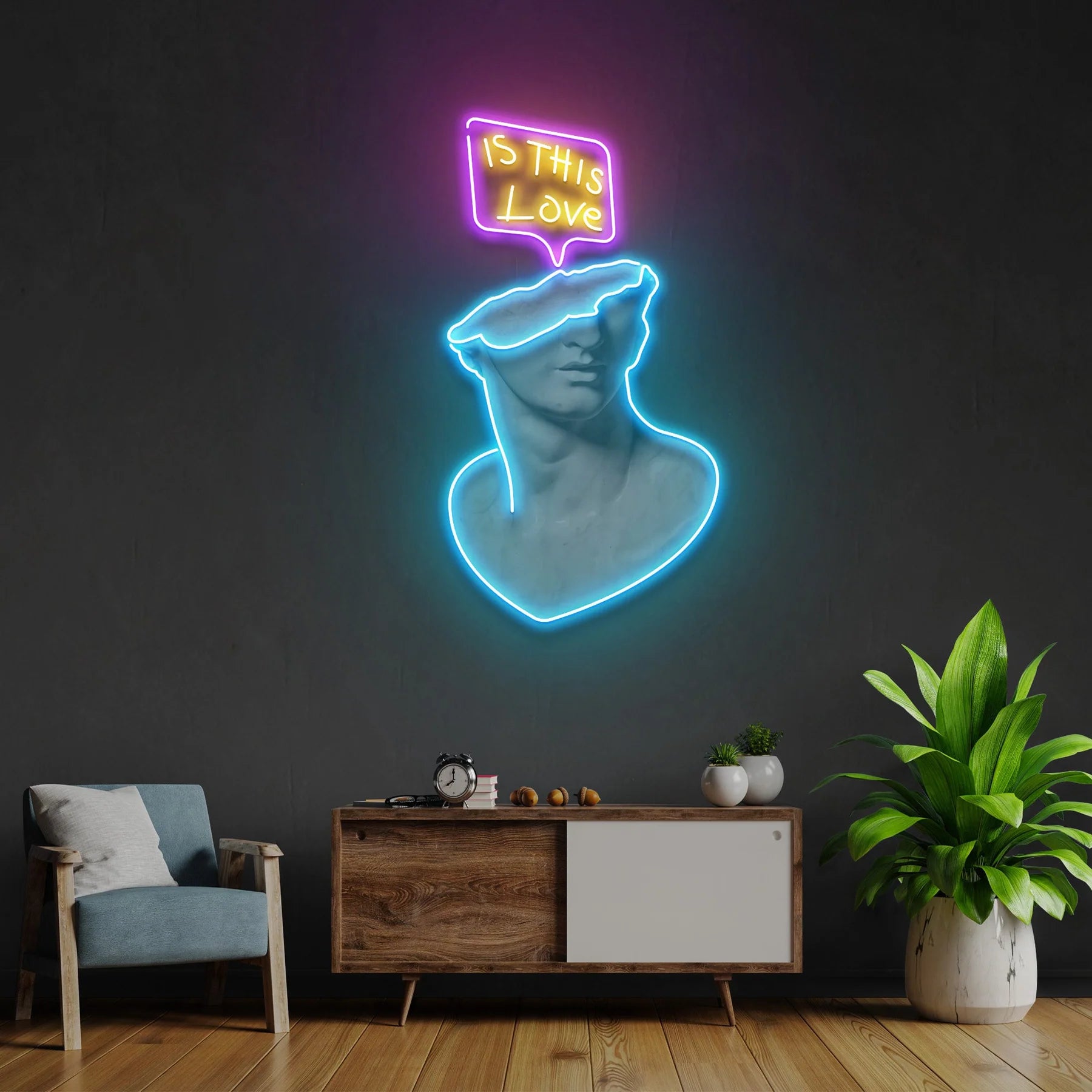 Ist diese Liebe LED-Neon-Acryl-Kunstwerk – Ein leuchtendes Symbol für Gefühle und Leidenschaft