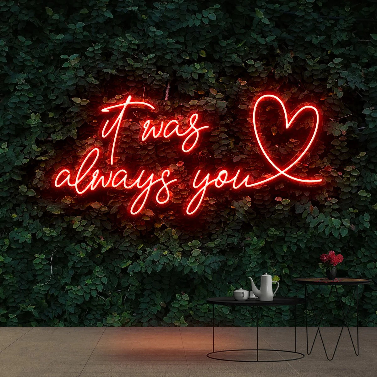 „It Was Always You 2.0“ – Ihr leuchtendes Liebesbekenntnis in Neon