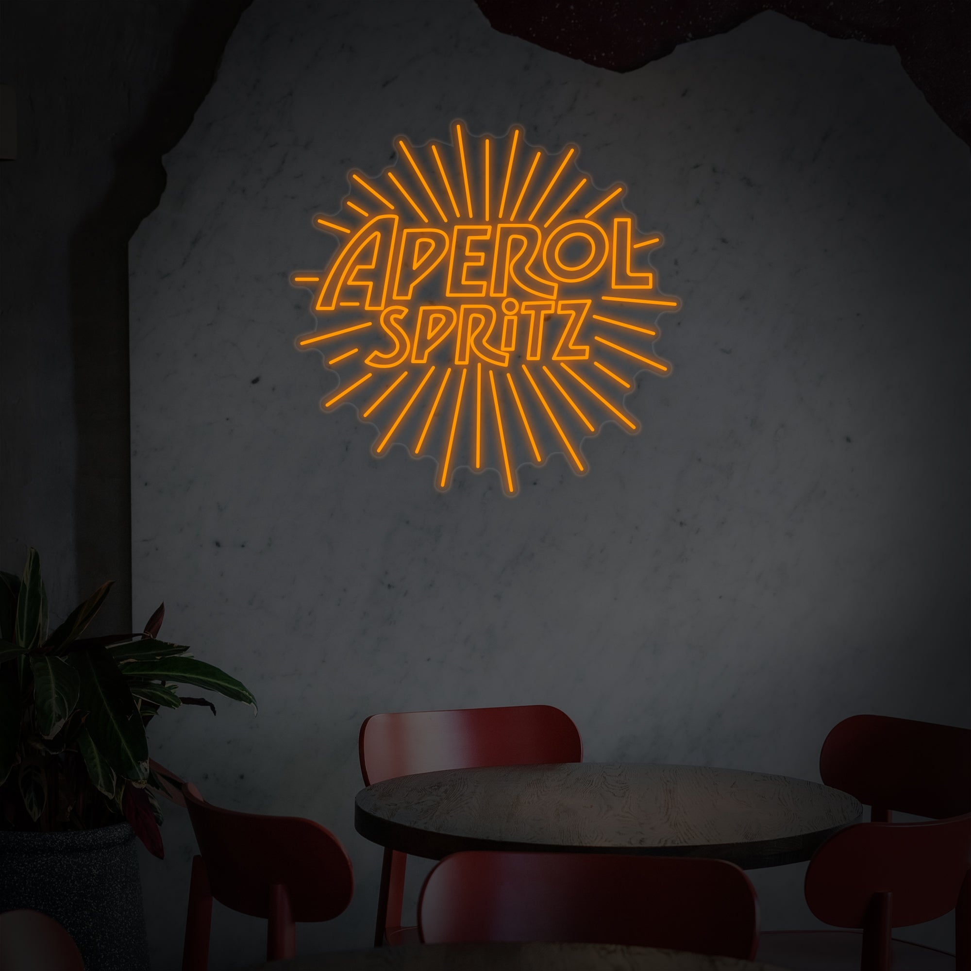 Italien Aperol Spritz Neonschrift, Aperol Spritz Leuchtreklame, Aperol Spritz Leuchtschild