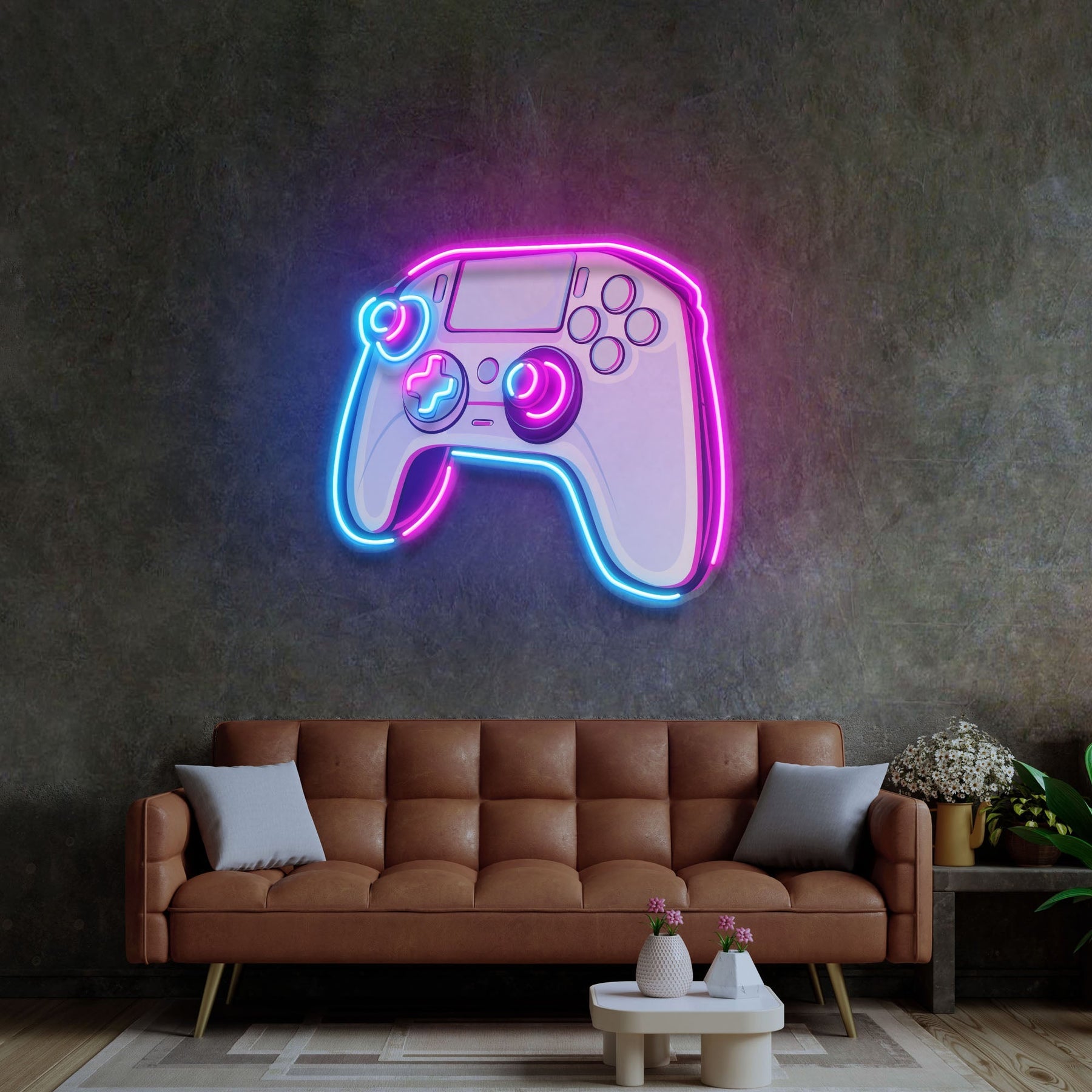 Joystick Controller Cartoon LED Neon Pop Art – Ein Muss für Gamer