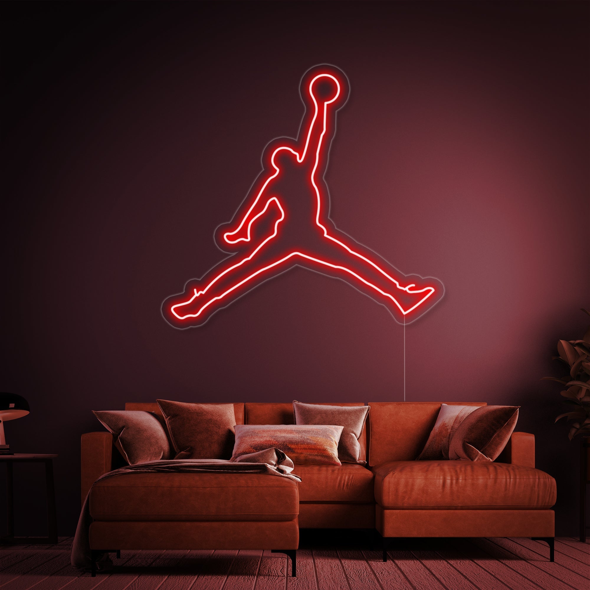 "Sprungmann" Neonschrift