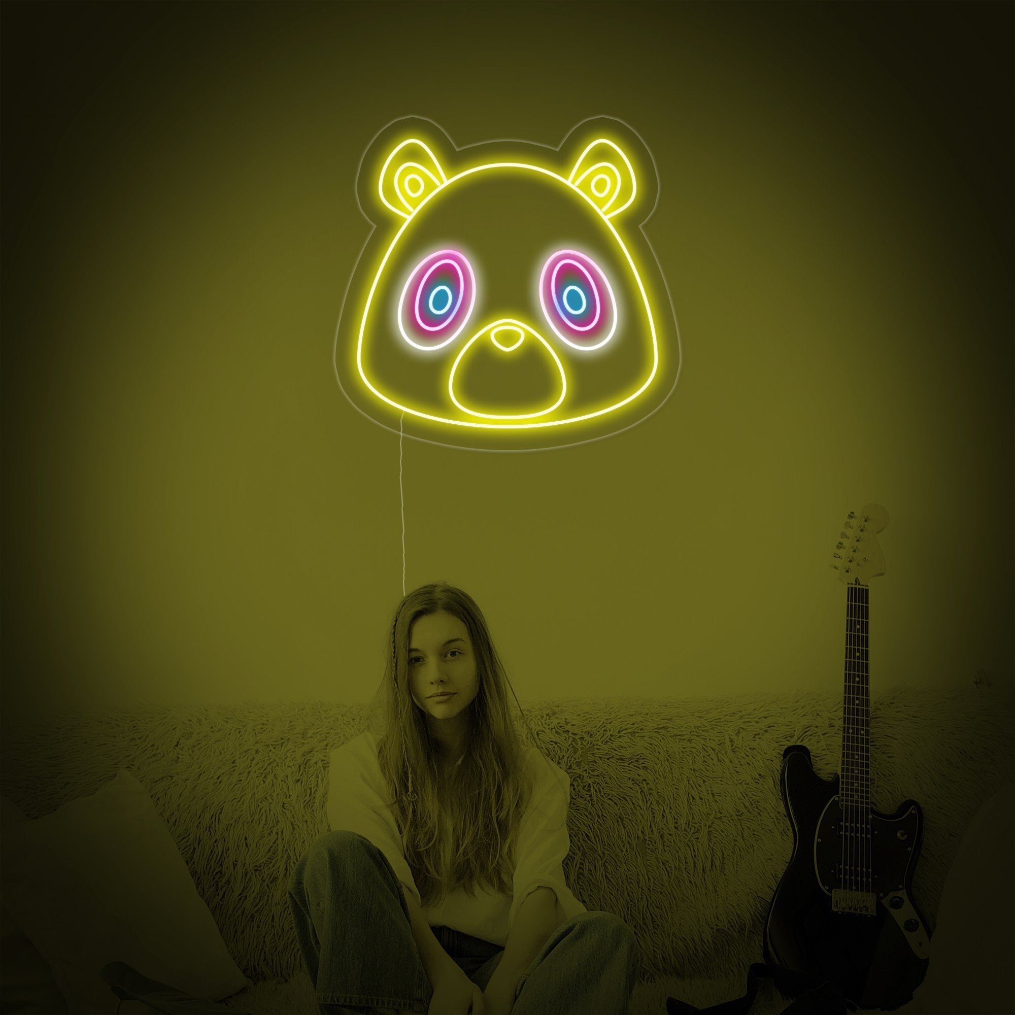 "Graduation Bear" Neonschrift