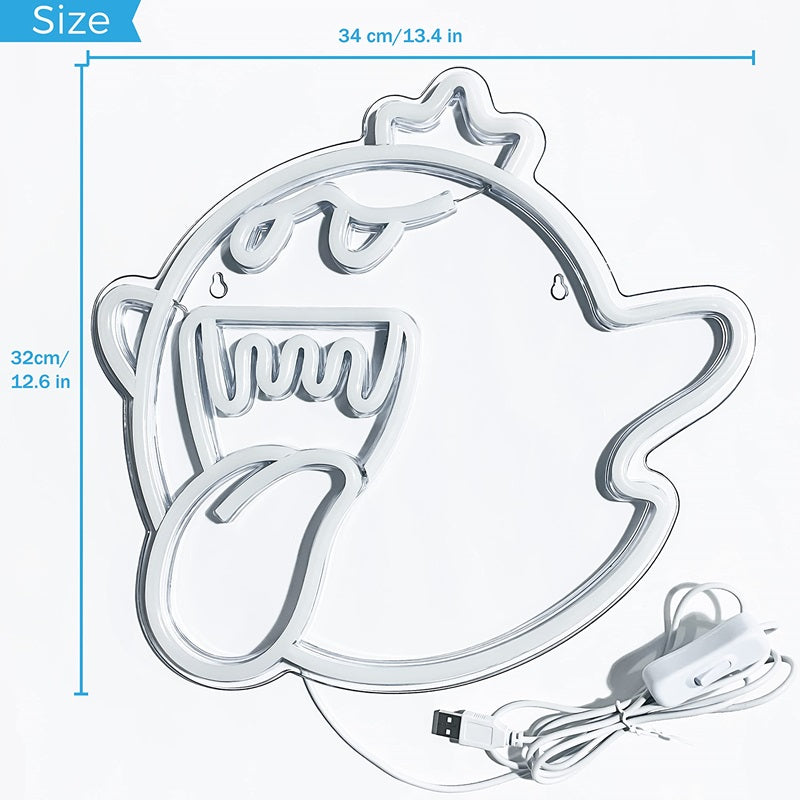 King Boo The Ghost Face LED Neonlicht