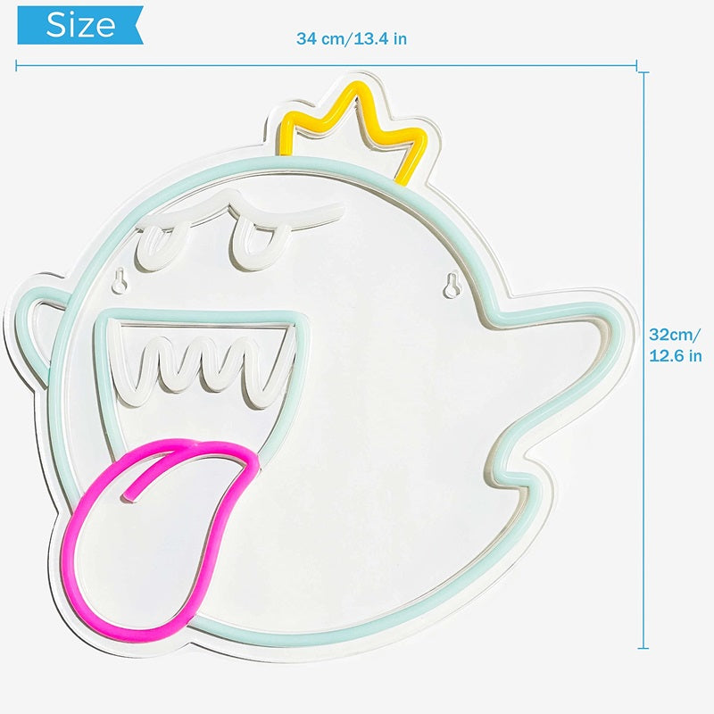 King Boo The Ghost Face LED Neonlicht
