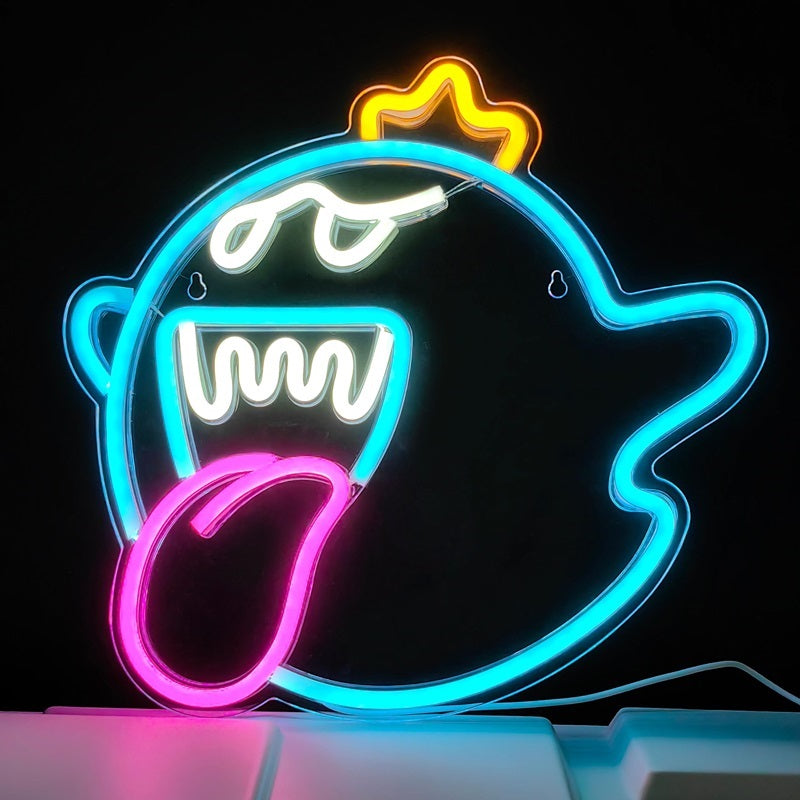 King Boo The Ghost Face LED Neonlicht
