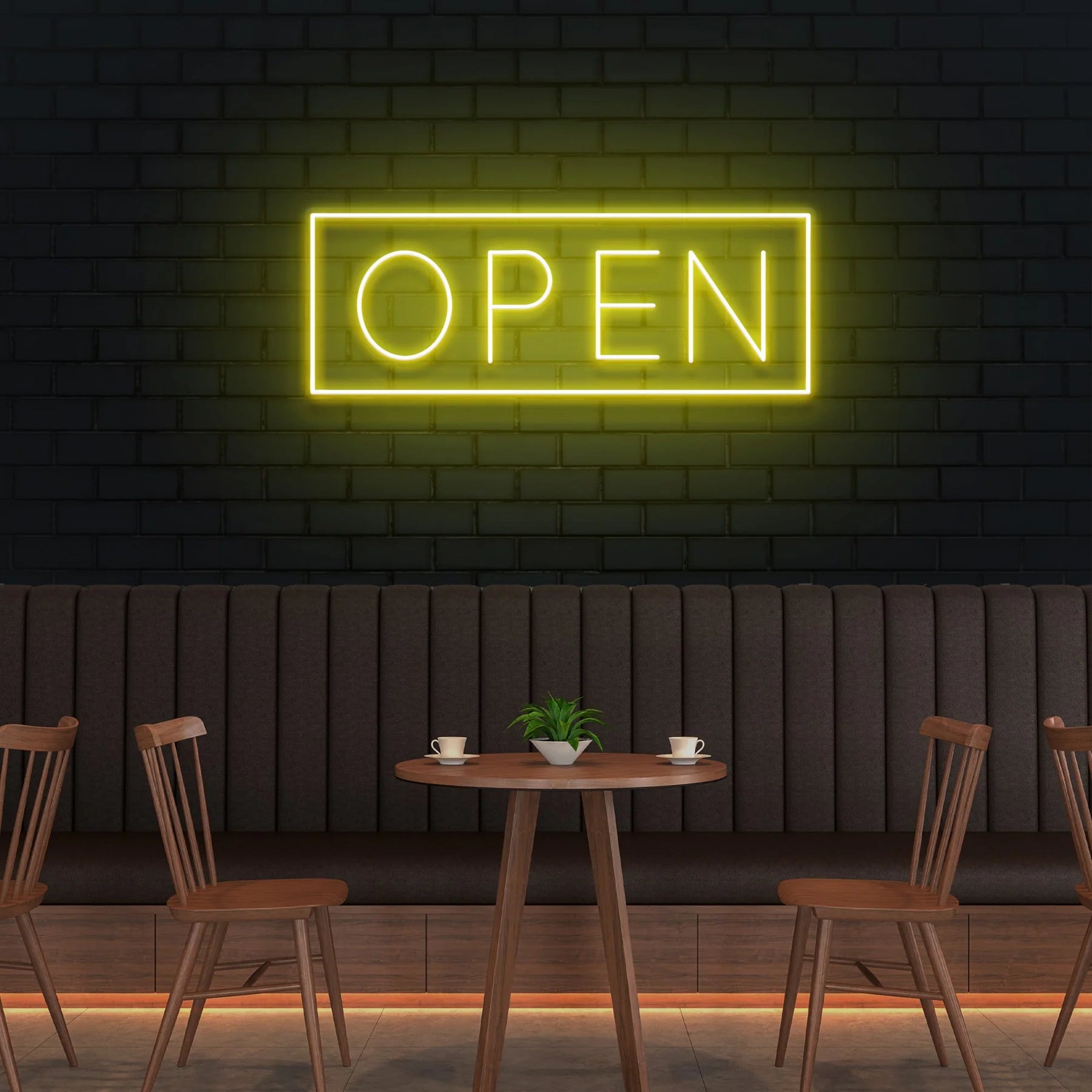 LED-Leuchtreklame „Open“ – Stilvolle Einladung für Ihre Kunden