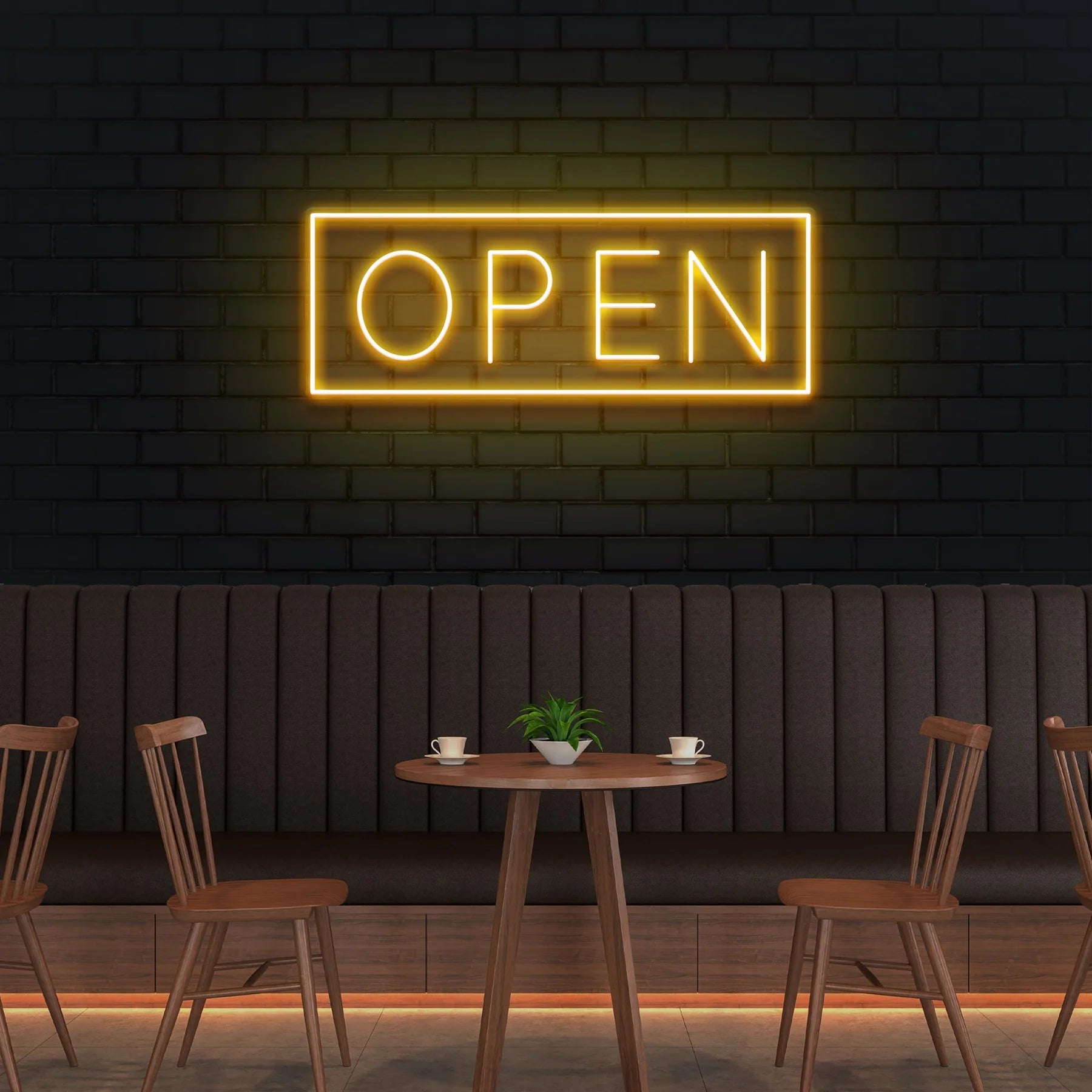 LED-Leuchtreklame „Open“ – Stilvolle Einladung für Ihre Kunden