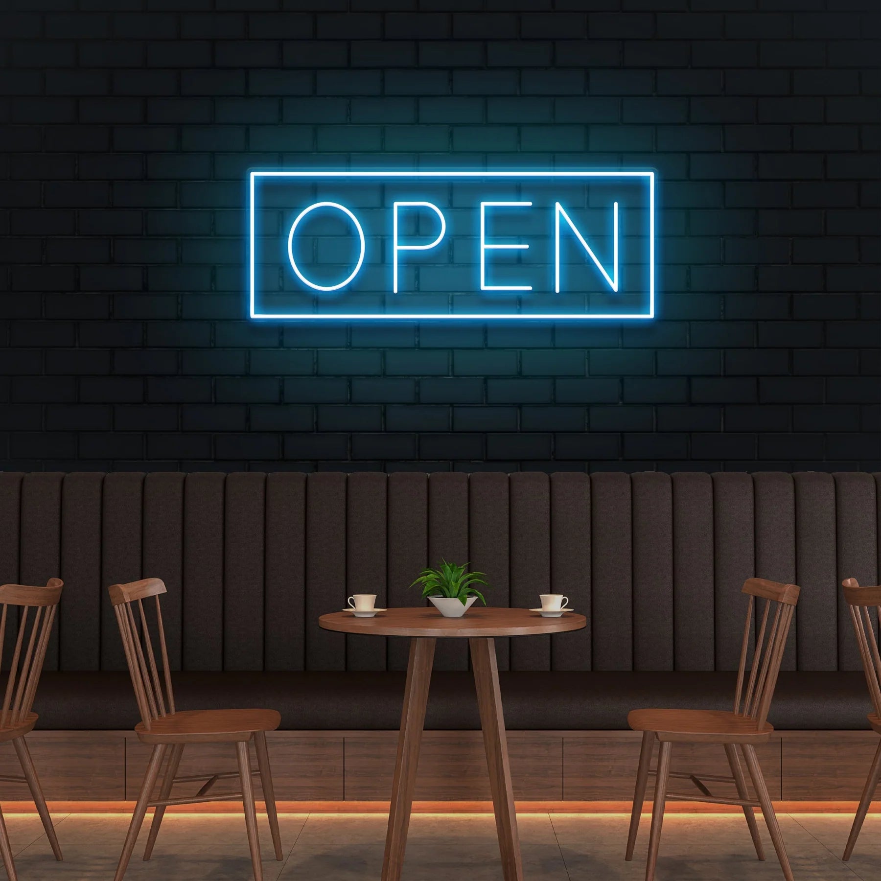 LED-Leuchtreklame „Open“ – Stilvolle Einladung für Ihre Kunden