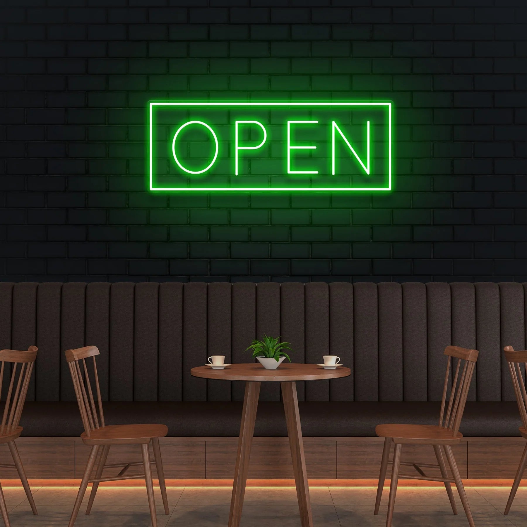 LED-Leuchtreklame „Open“ – Stilvolle Einladung für Ihre Kunden