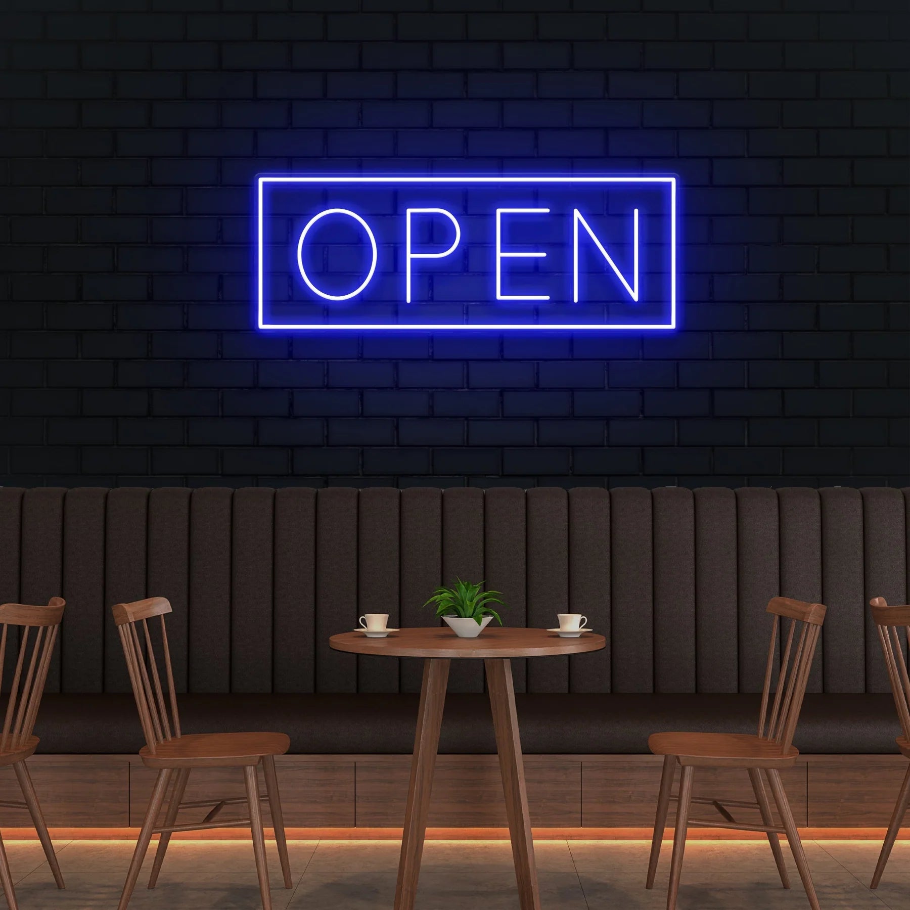LED-Leuchtreklame „Open“ – Stilvolle Einladung für Ihre Kunden