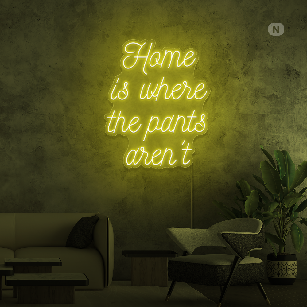 Neon Schild Zitat Zuhause