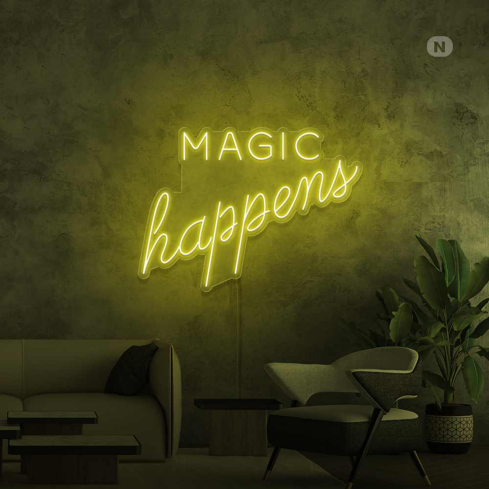 Neon Schild Magic Happens