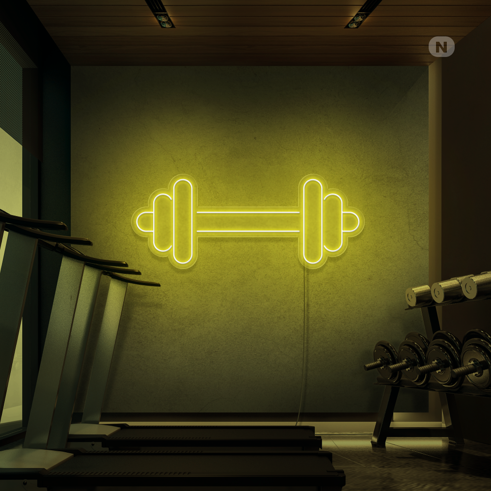 Neon Schild Kurzhantel