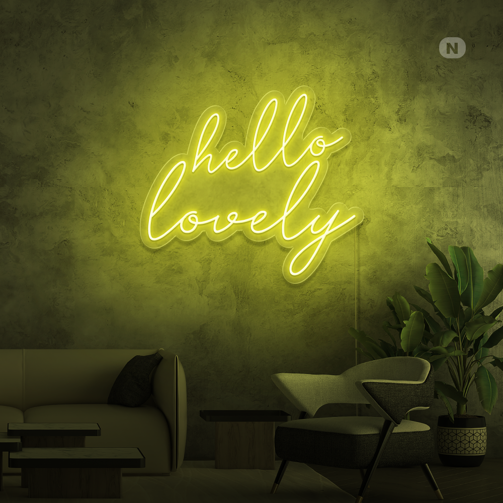 Neon Schild Hello Lovely