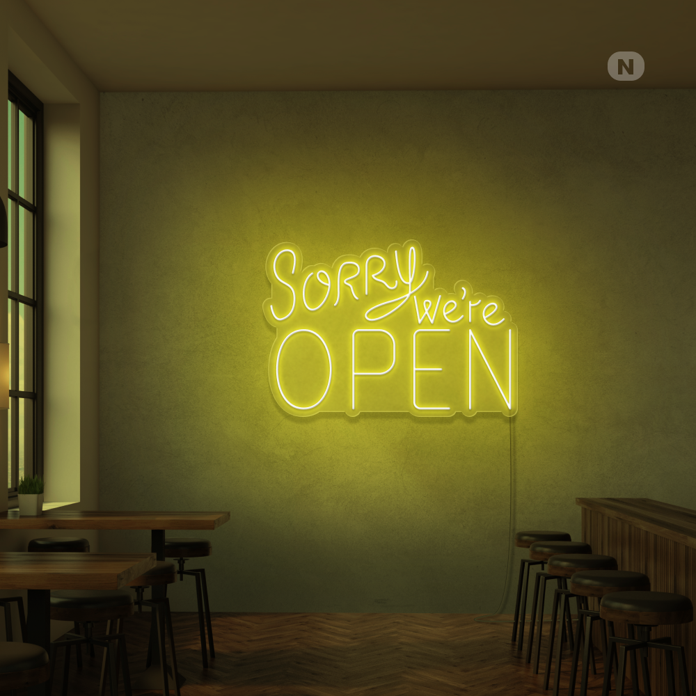 Neon Schild Open