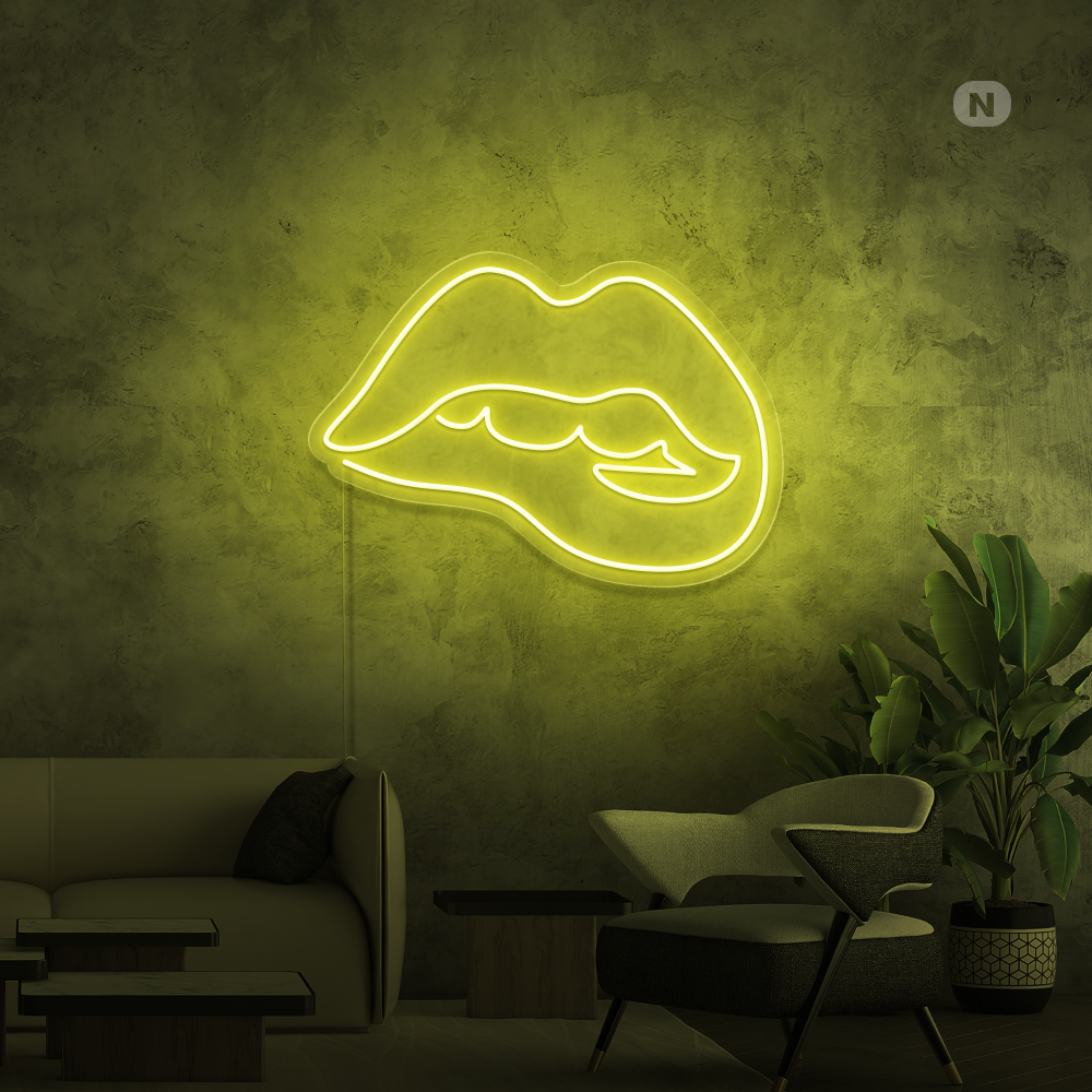 Neon Schild Verführerische Lippe