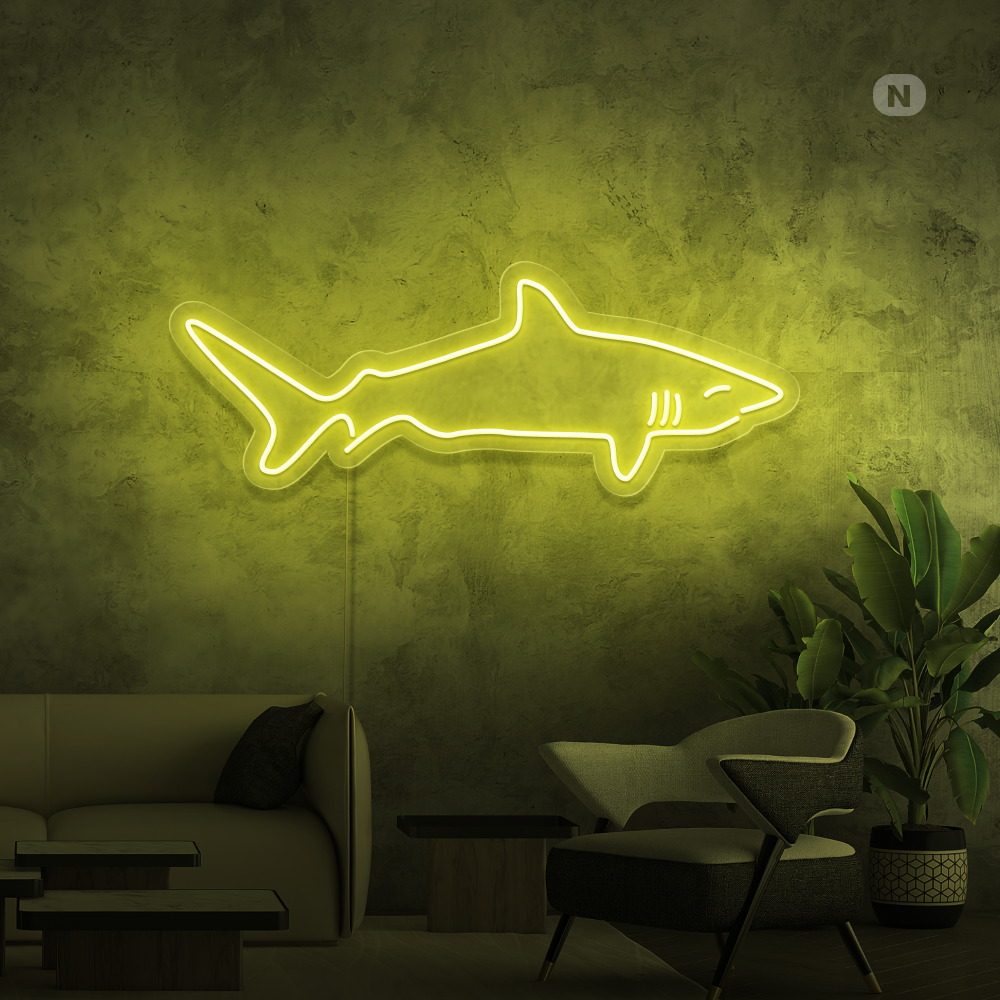 Neon Schild Hai