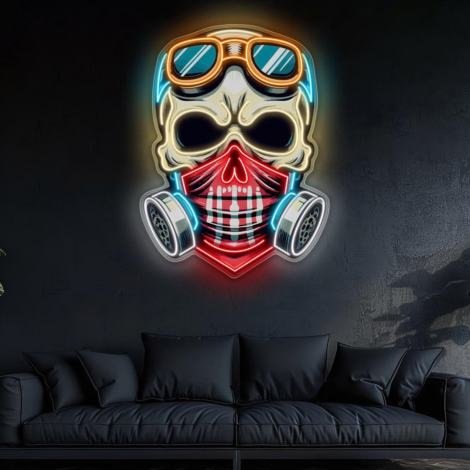 Lichtkunstwerk „The Rebel's Mark Neon Sign“