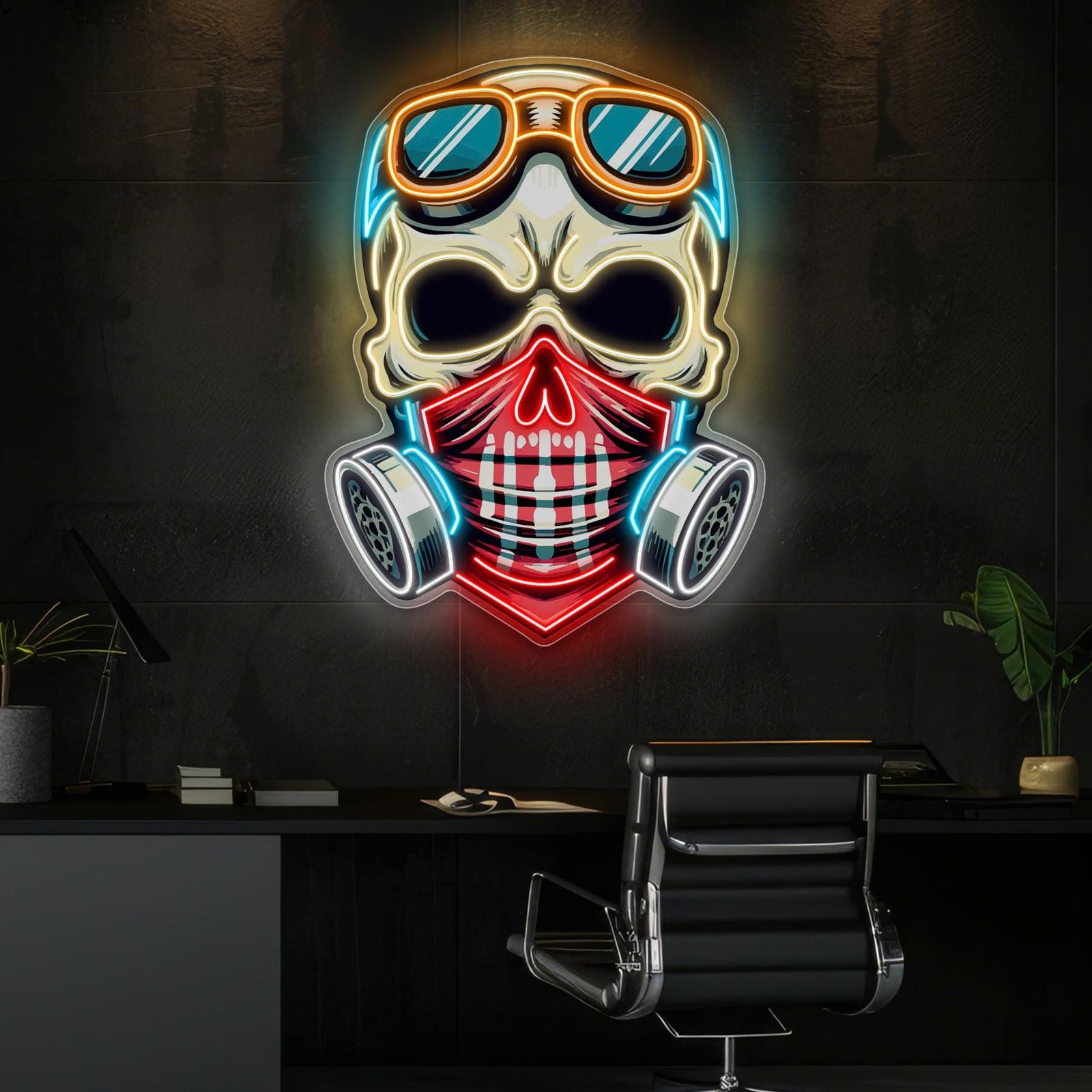 Lichtkunstwerk „The Rebel's Mark Neon Sign“