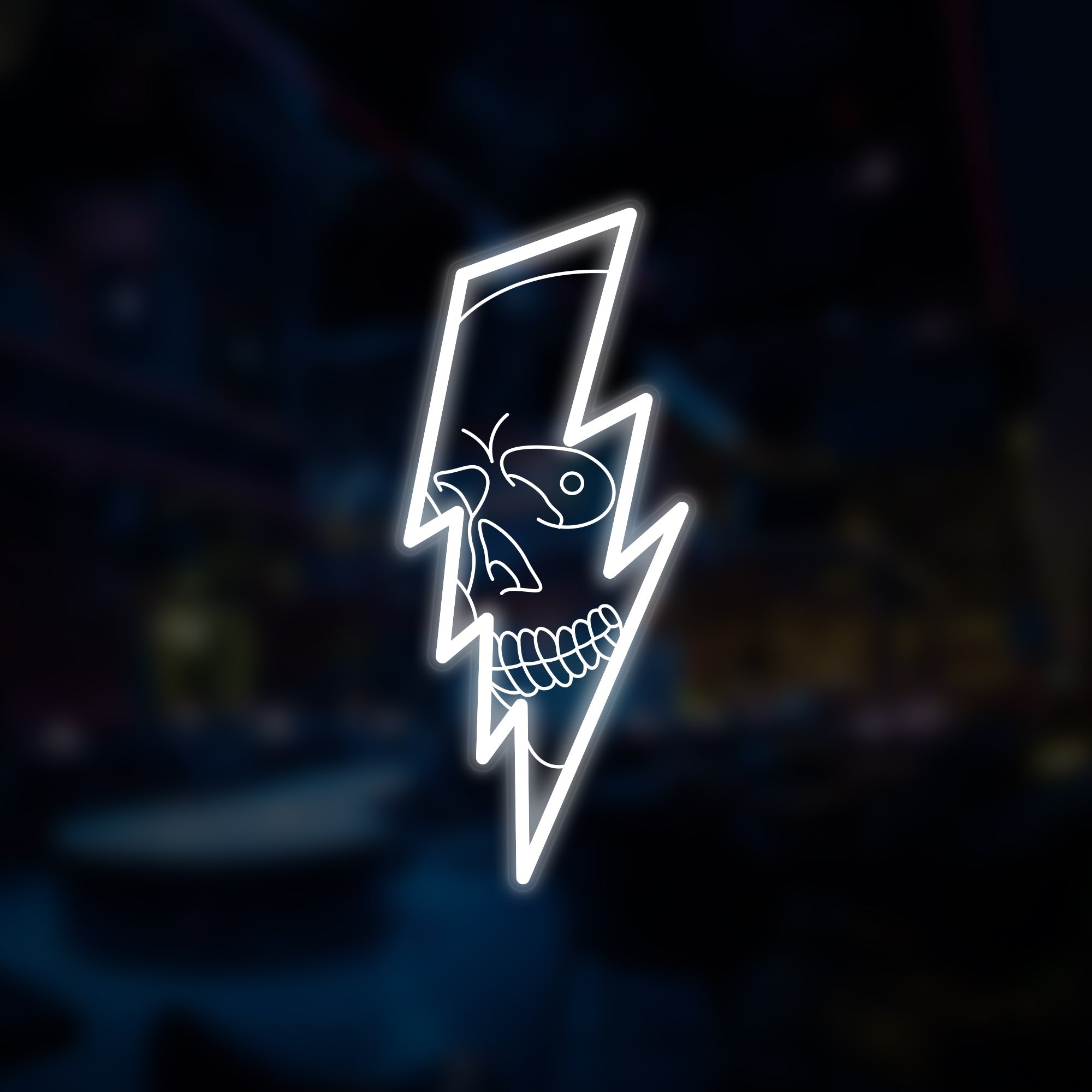 "Blitzschädel" Mini-Neonschild