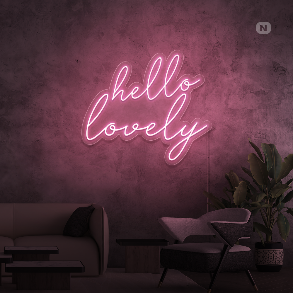 Neon Schild Hello Lovely
