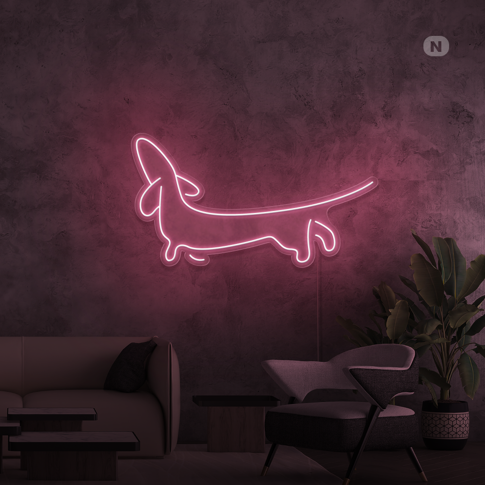Neon Schild Dackel