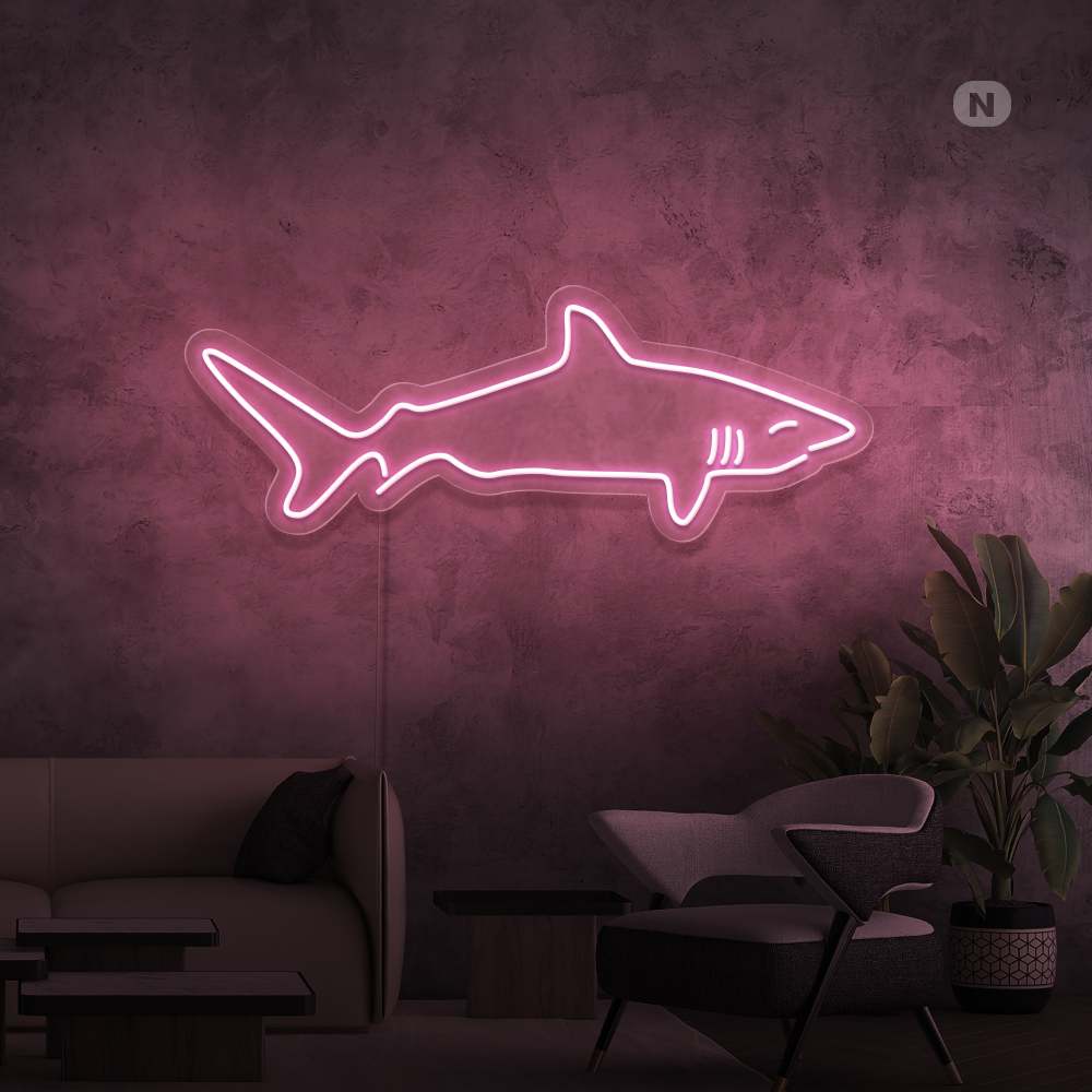 Neon Schild Hai