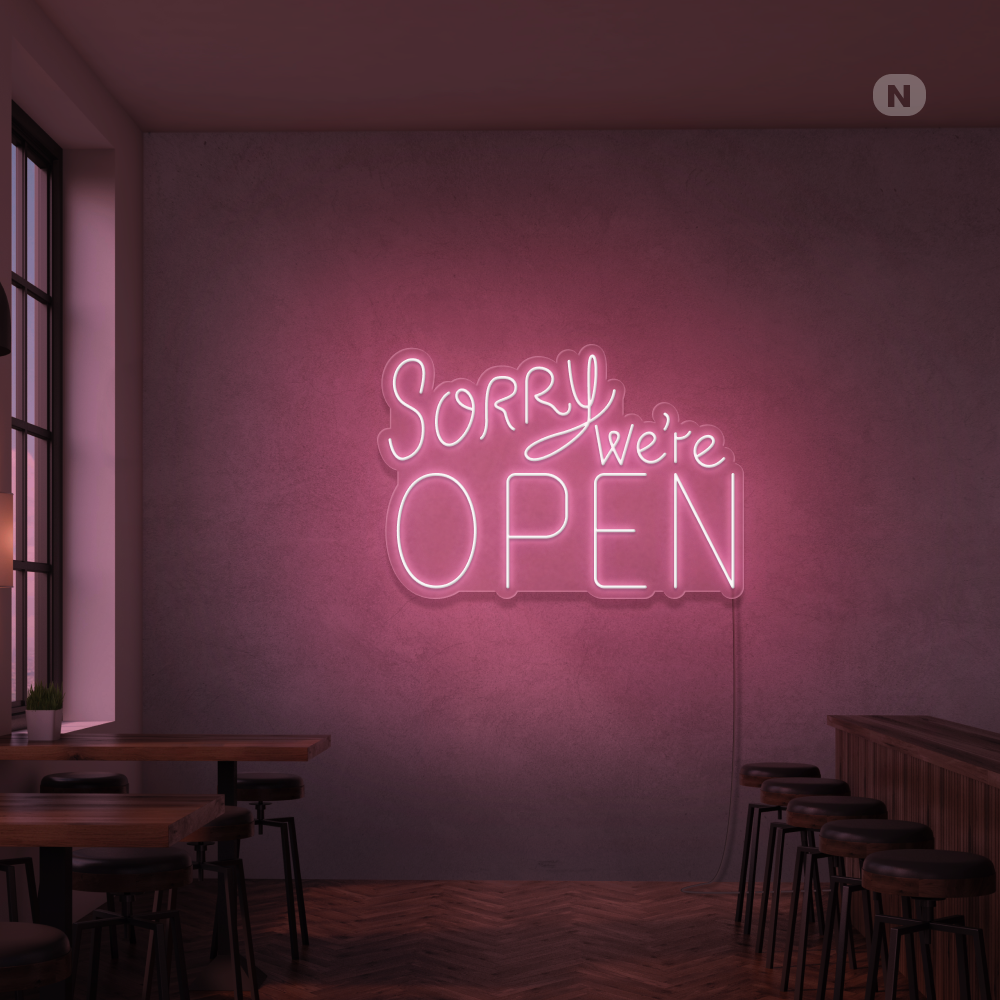 Neon Schild Open