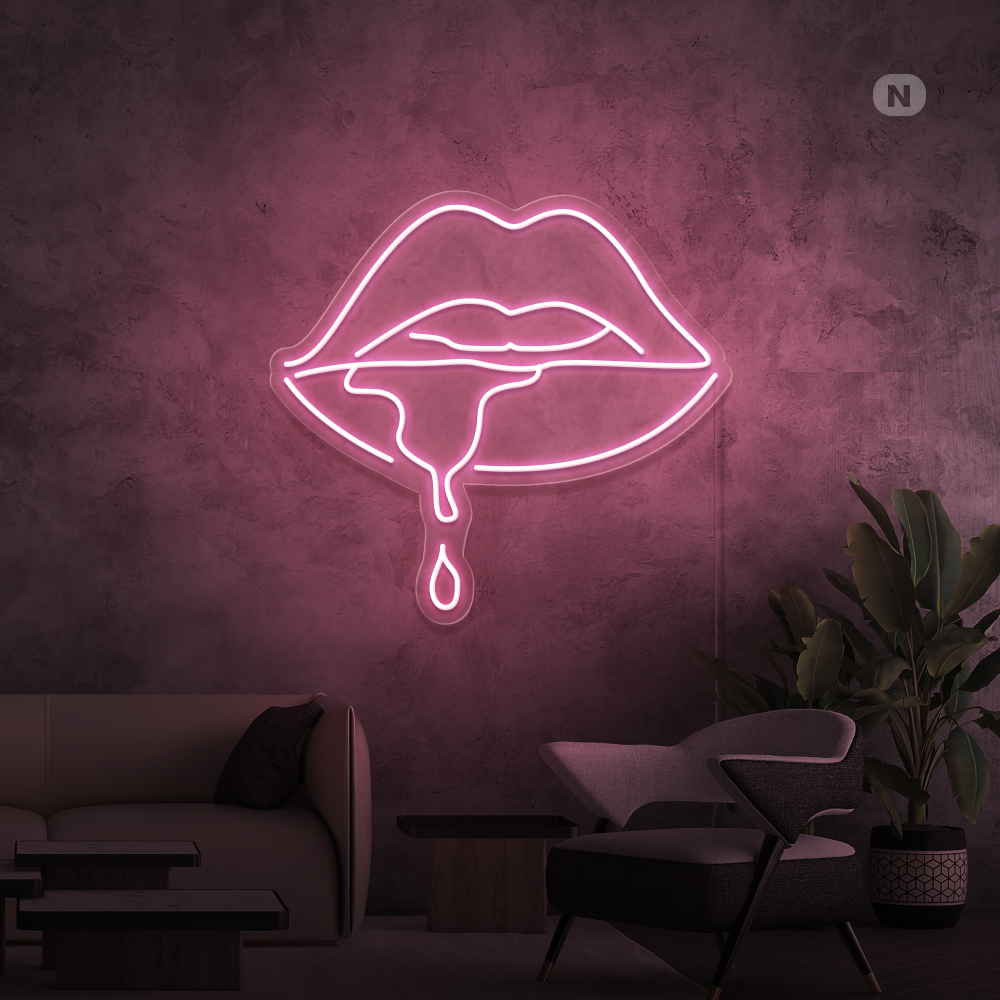 Neon Schild Ätzende Lippe