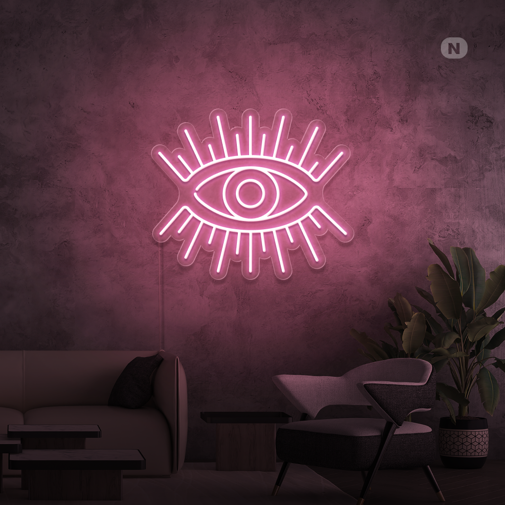 Neon Schild Künstlerisches Auge