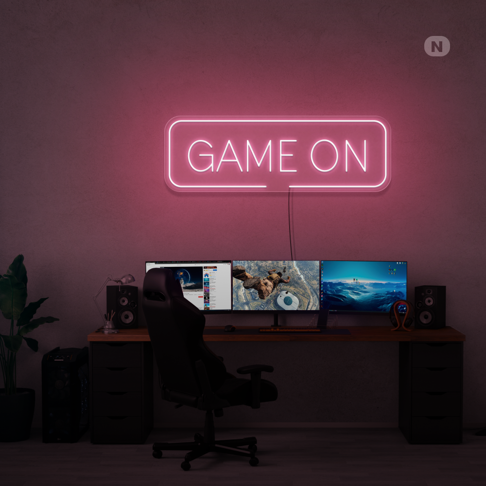 Neon Schild Game On