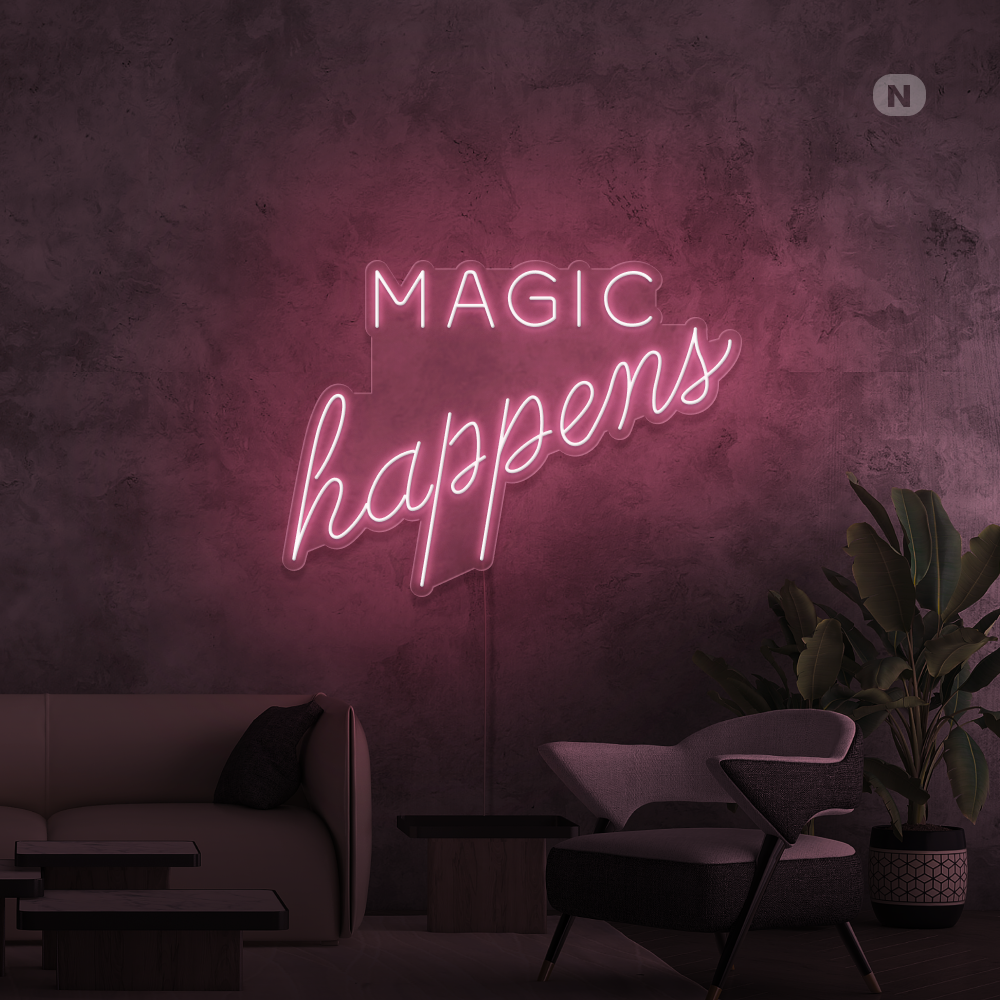 Neon Schild Magic Happens
