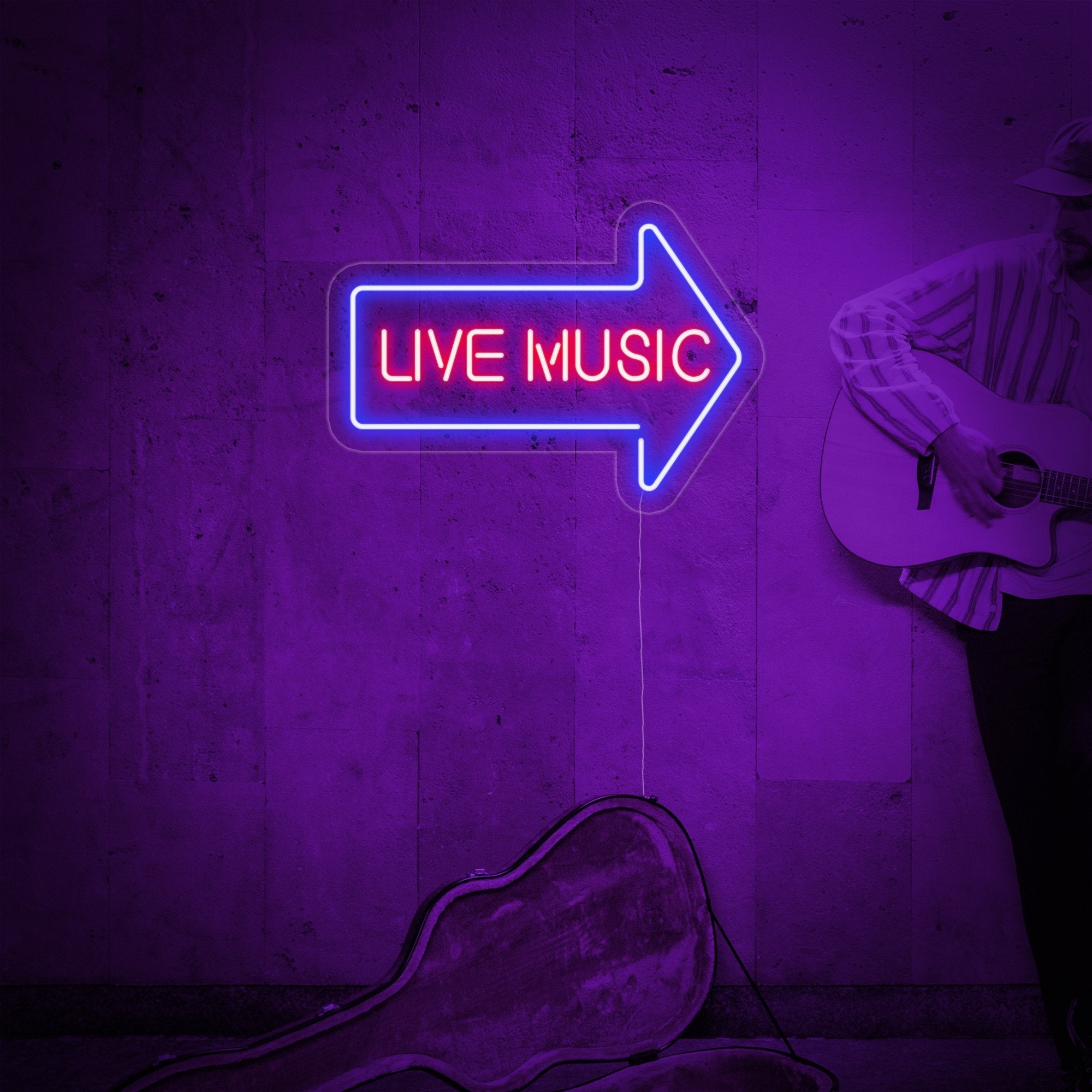 "Live Music" Neonschrift