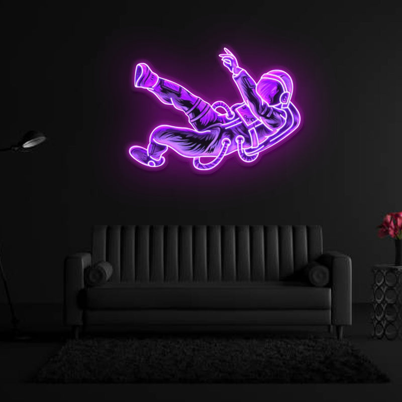 „Lost in Space“ Neon Acryl Kunstwerk