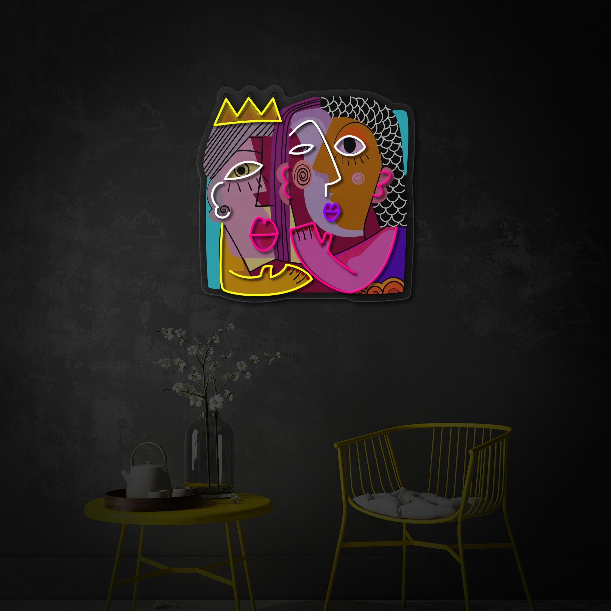 "Mann und Frau" UV-bedruckt LED-Neonschild
