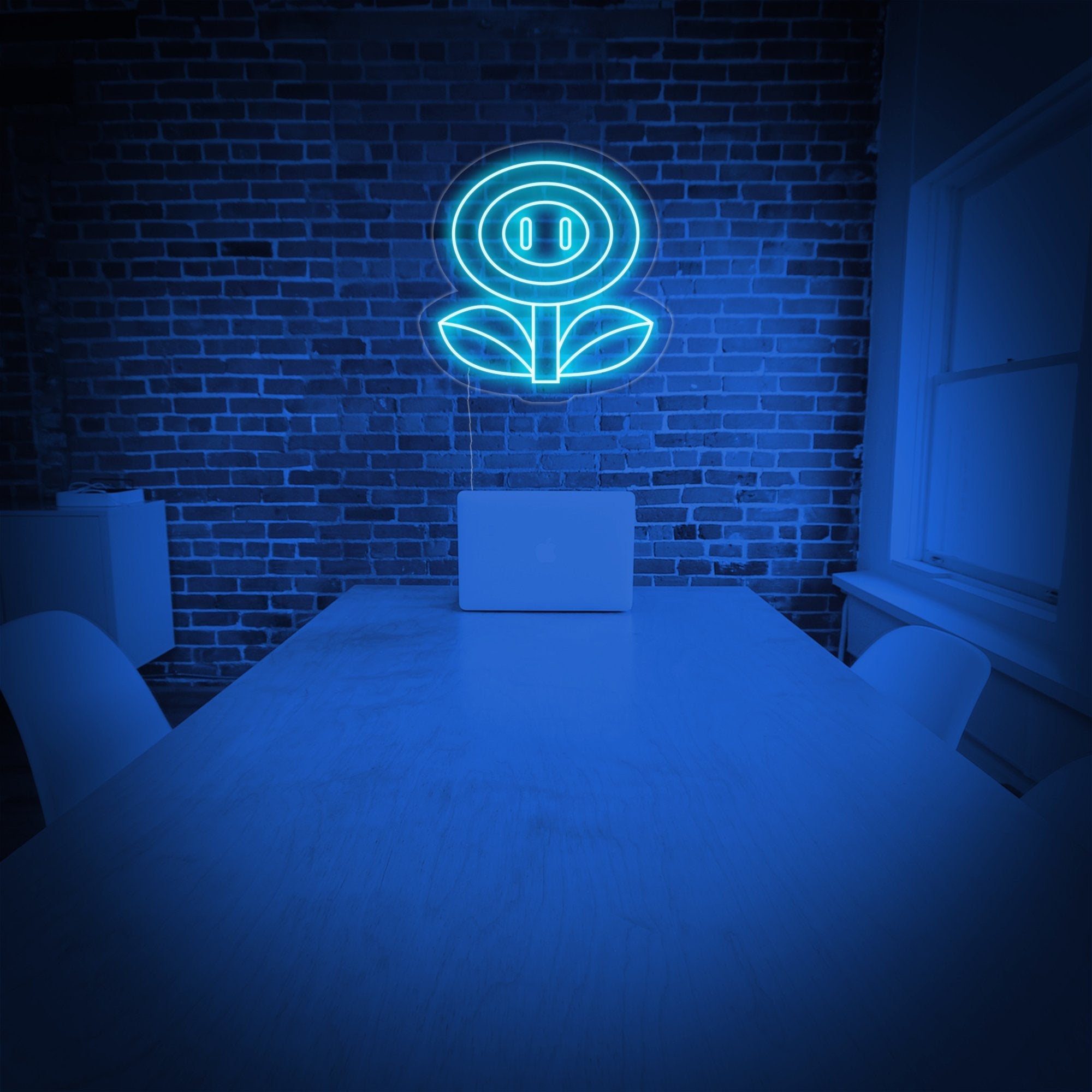 "Blume" Neonschrift