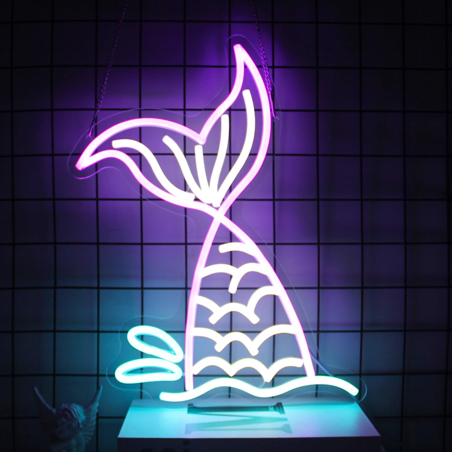 Meerjungfrauen-Schwanz Neonlampe – Traumhafte LED-Deko für Zuhause