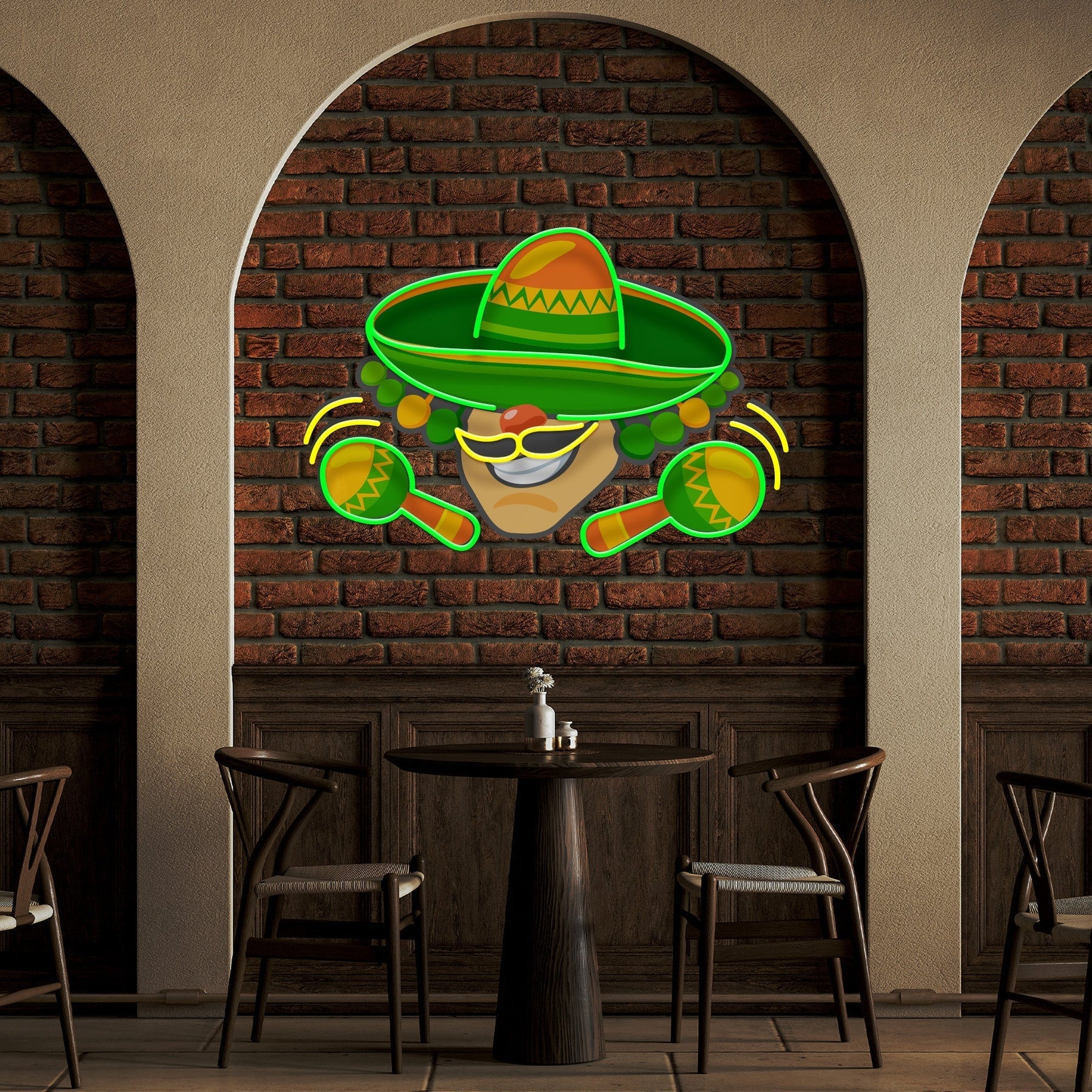 Mexiko Logo Food Artwork Led Neon Sign Light
