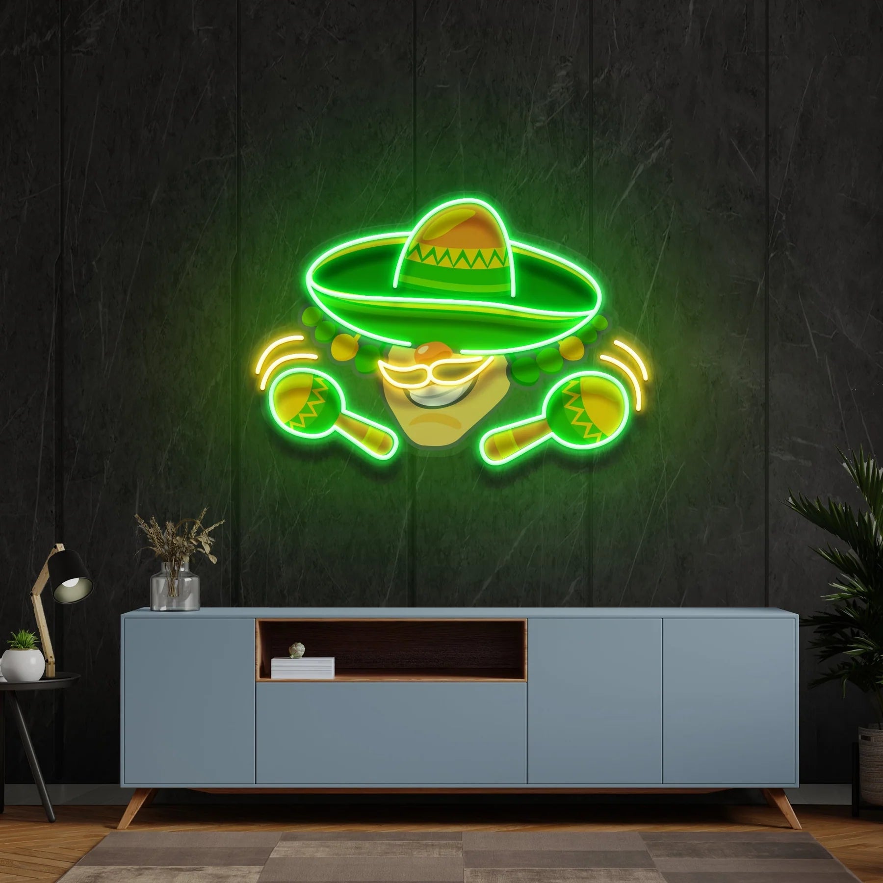 Mexiko Logo Food Artwork Led Neon Sign Light