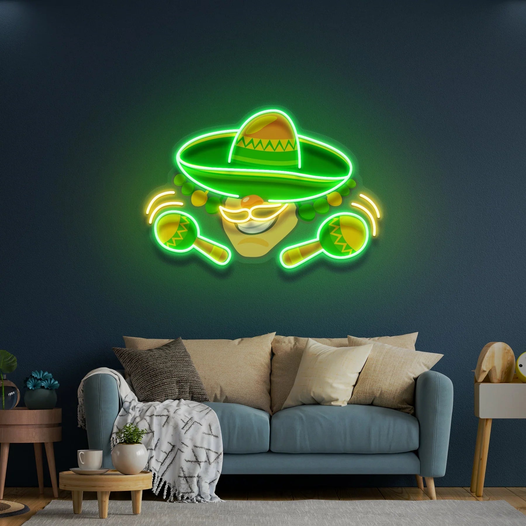 Mexiko Logo Food Artwork Led Neon Sign Light