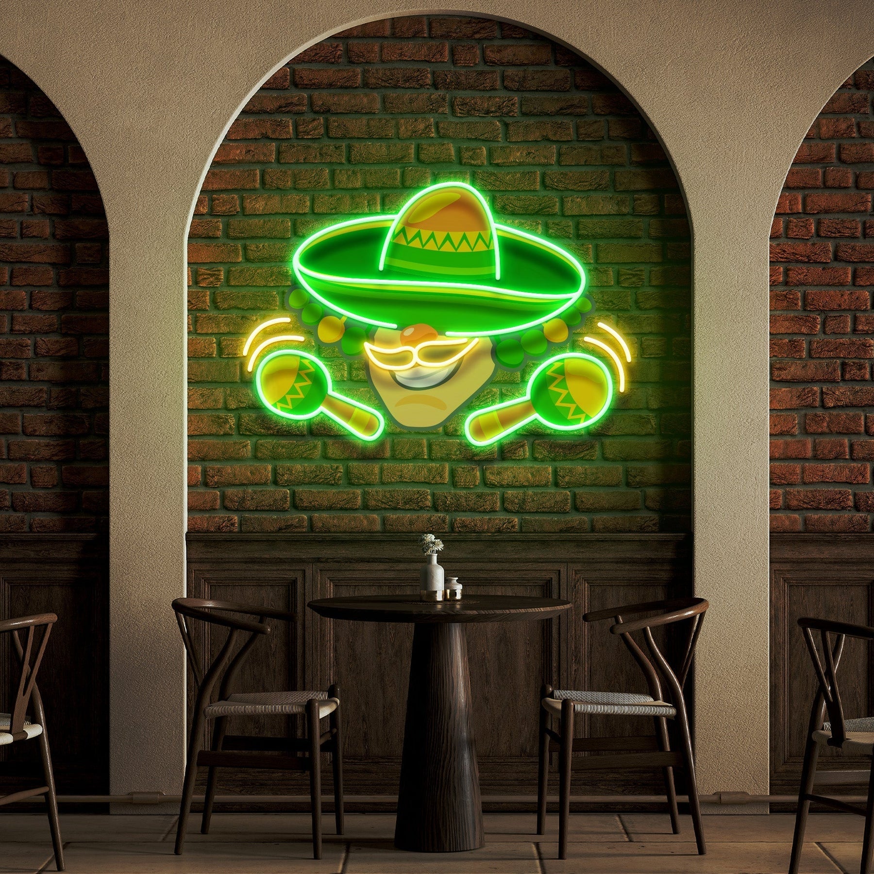 Mexiko Logo Food Artwork Led Neon Sign Light