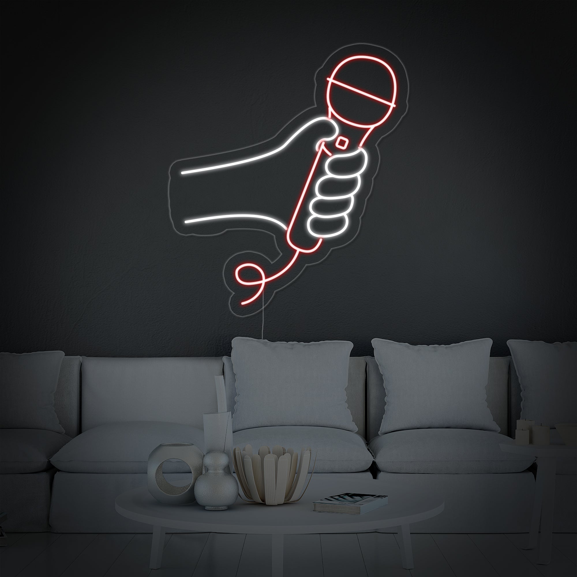 "Mikrofon Karaoke" Neonschrift