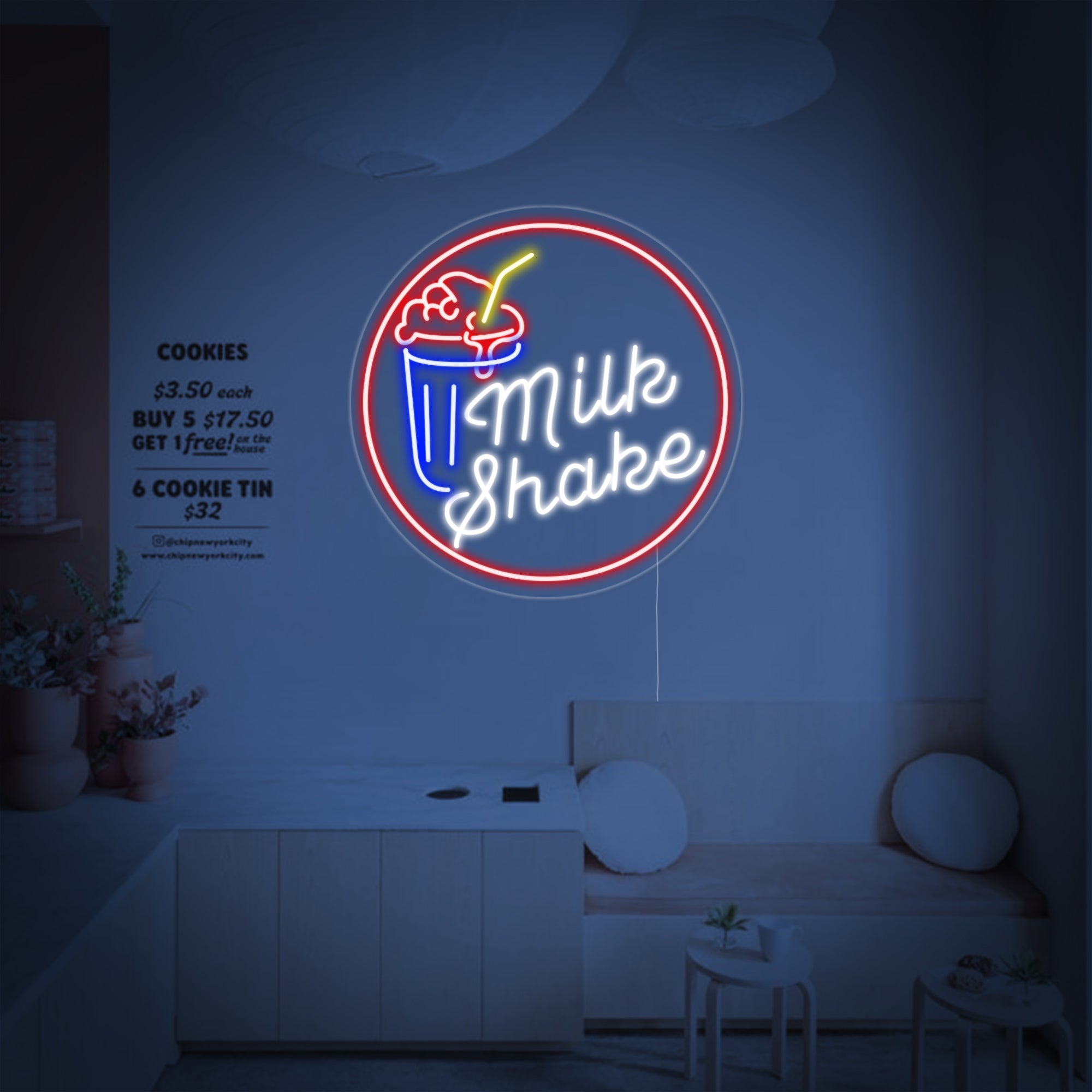 "Milk Shake" Neonschrift