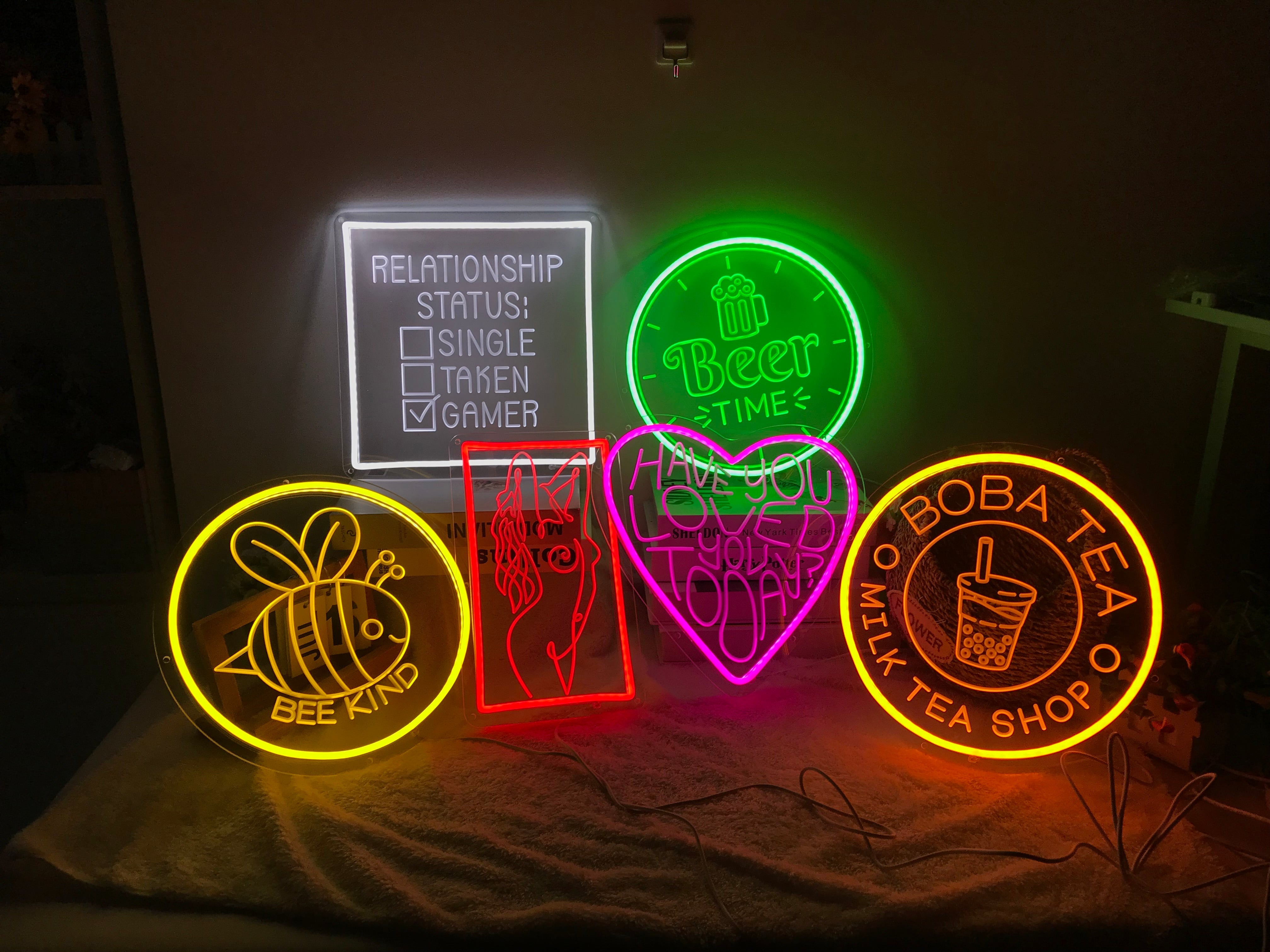 "Blitzschädel" Mini-Neonschild