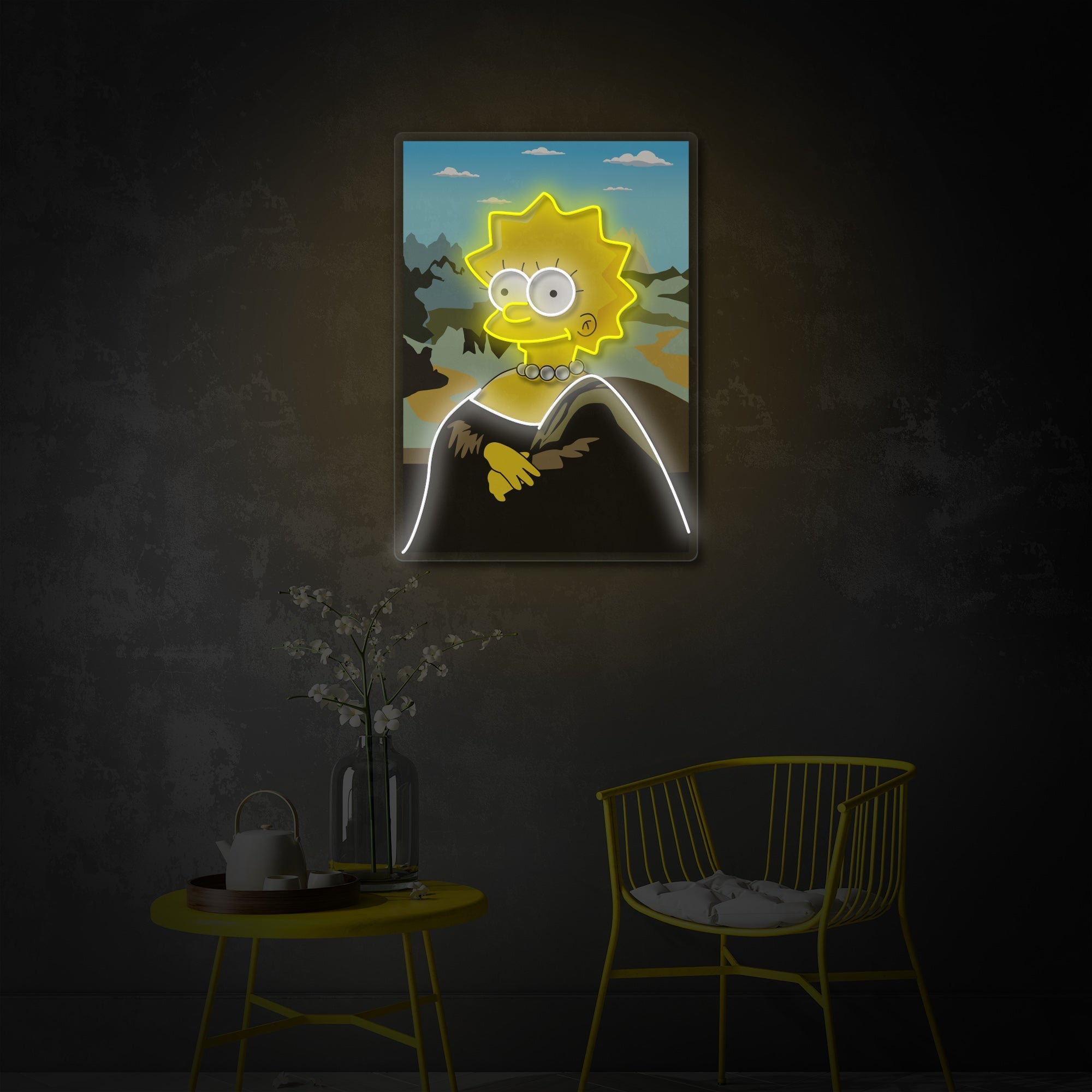 "Mona Simp Art" UV-bedruckt LED-Neonschild