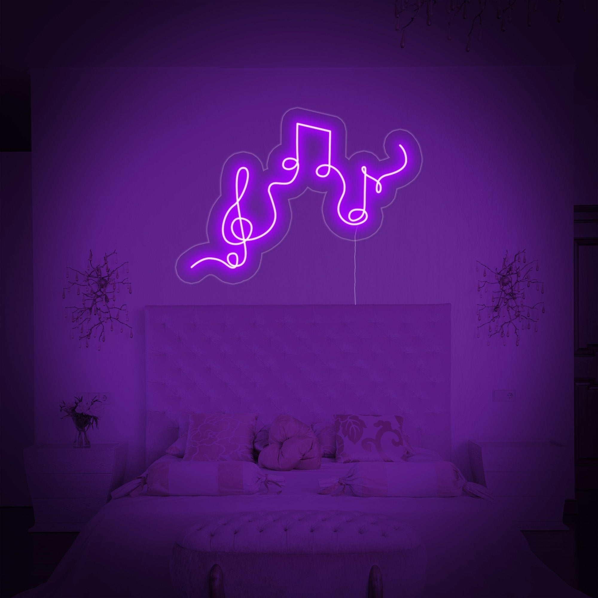 "Musiknoten" Neonschrift