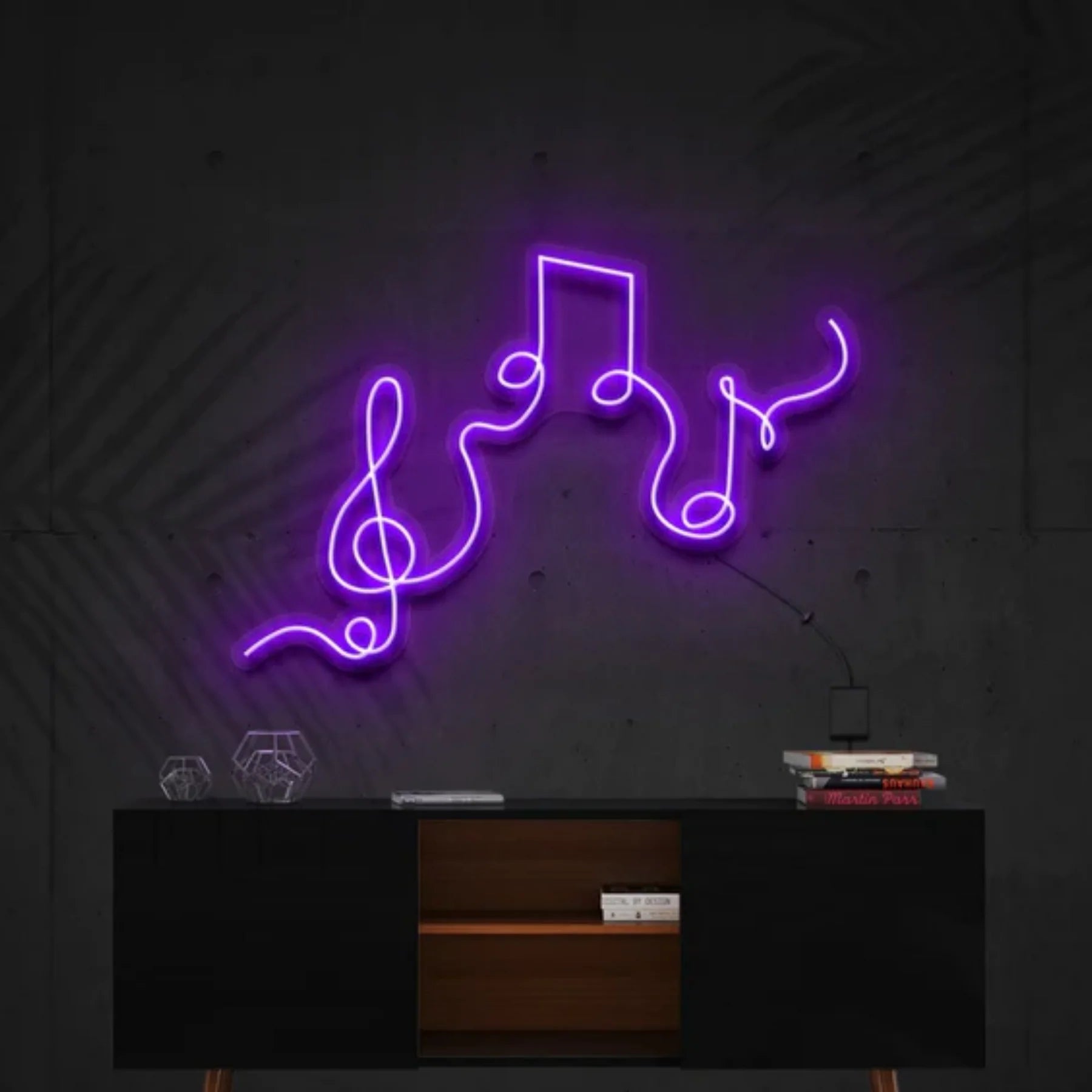 „Musikalischer Fluss“ – Neonkunst – Ihr leuchtendes Ode an die Musik