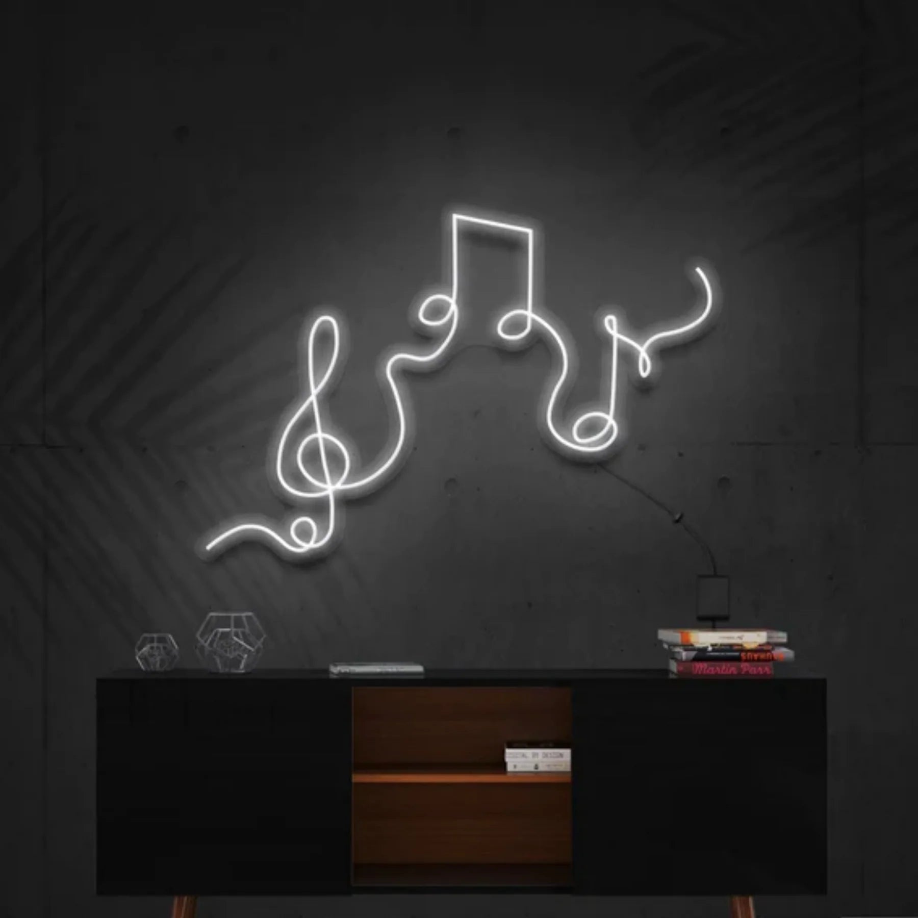 „Musikalischer Fluss“ – Neonkunst – Ihr leuchtendes Ode an die Musik