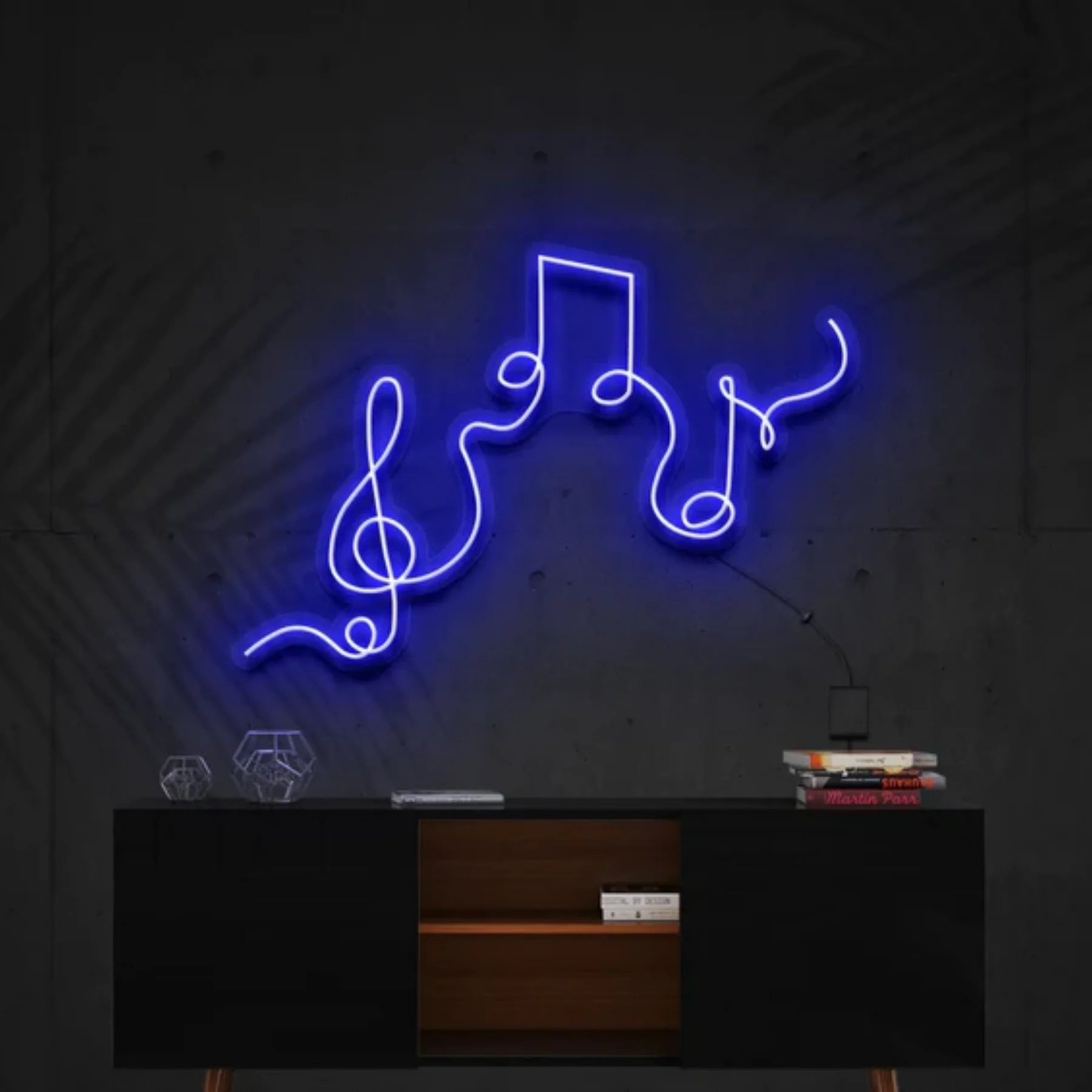 „Musikalischer Fluss“ – Neonkunst – Ihr leuchtendes Ode an die Musik