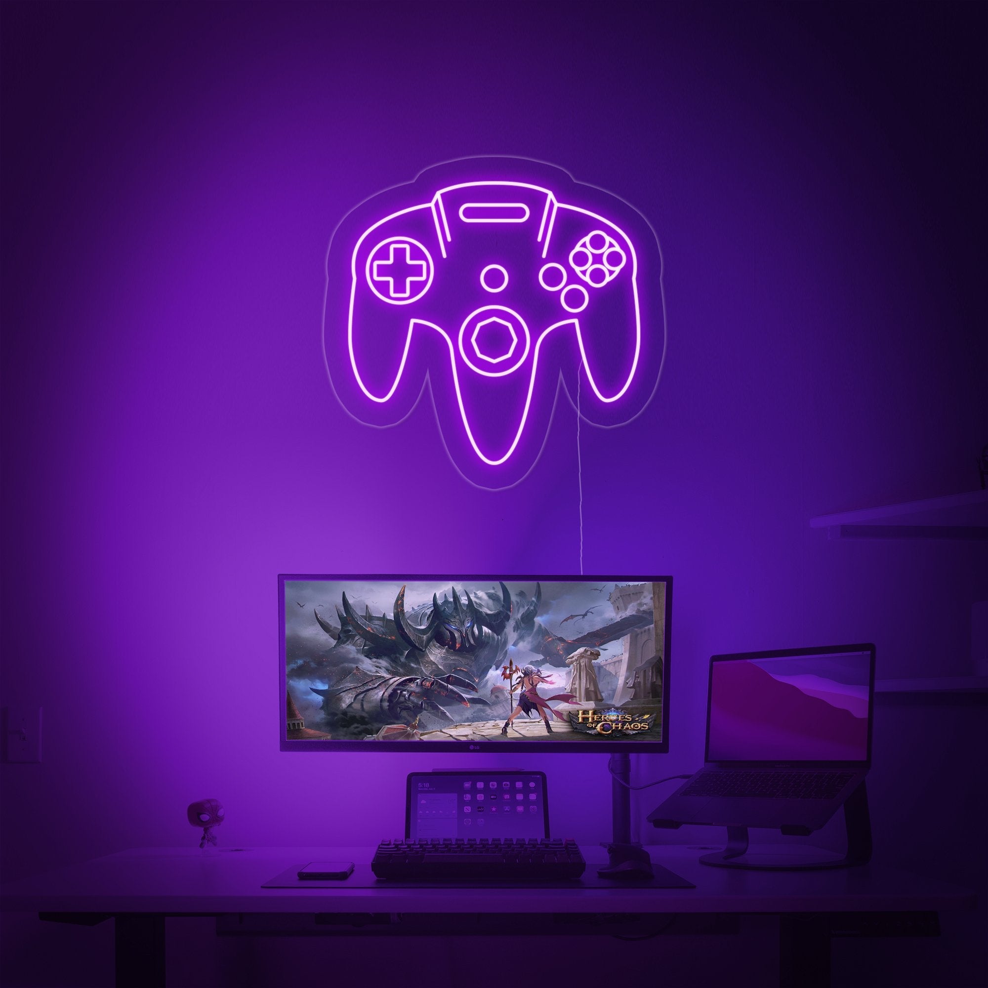 "N64 Spielcontroller, Spielzimmerdekoration" Neonschrift